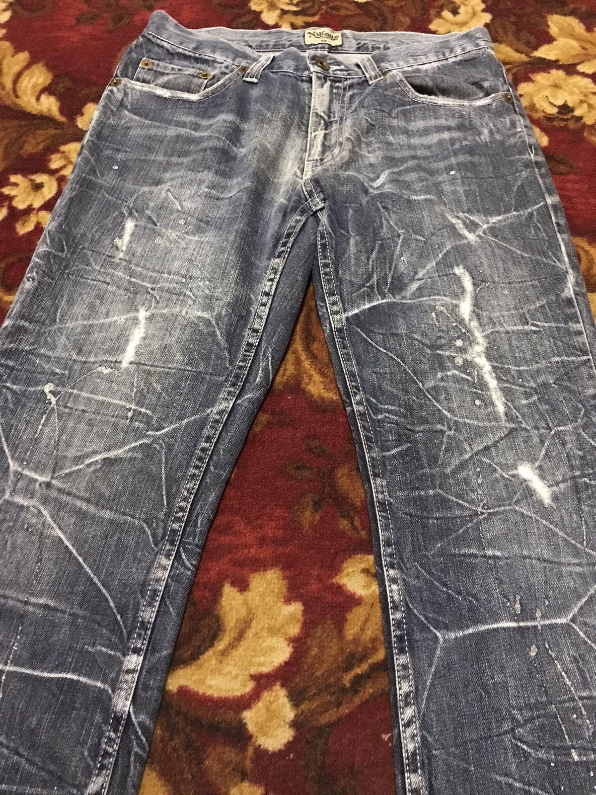 Japanese Brand × Tornado Mart Flare jeans nylaus distressed boot cut Size US 32 / EU 48 - 3 Thumbnail