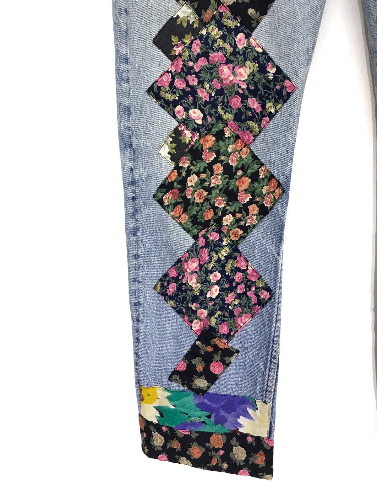 Levi's Vintage Clothing Vtg 90s Levi’s 501 Get into Trouble 90s USA Patchwork Size US 34 / EU 50 - 3 Thumbnail