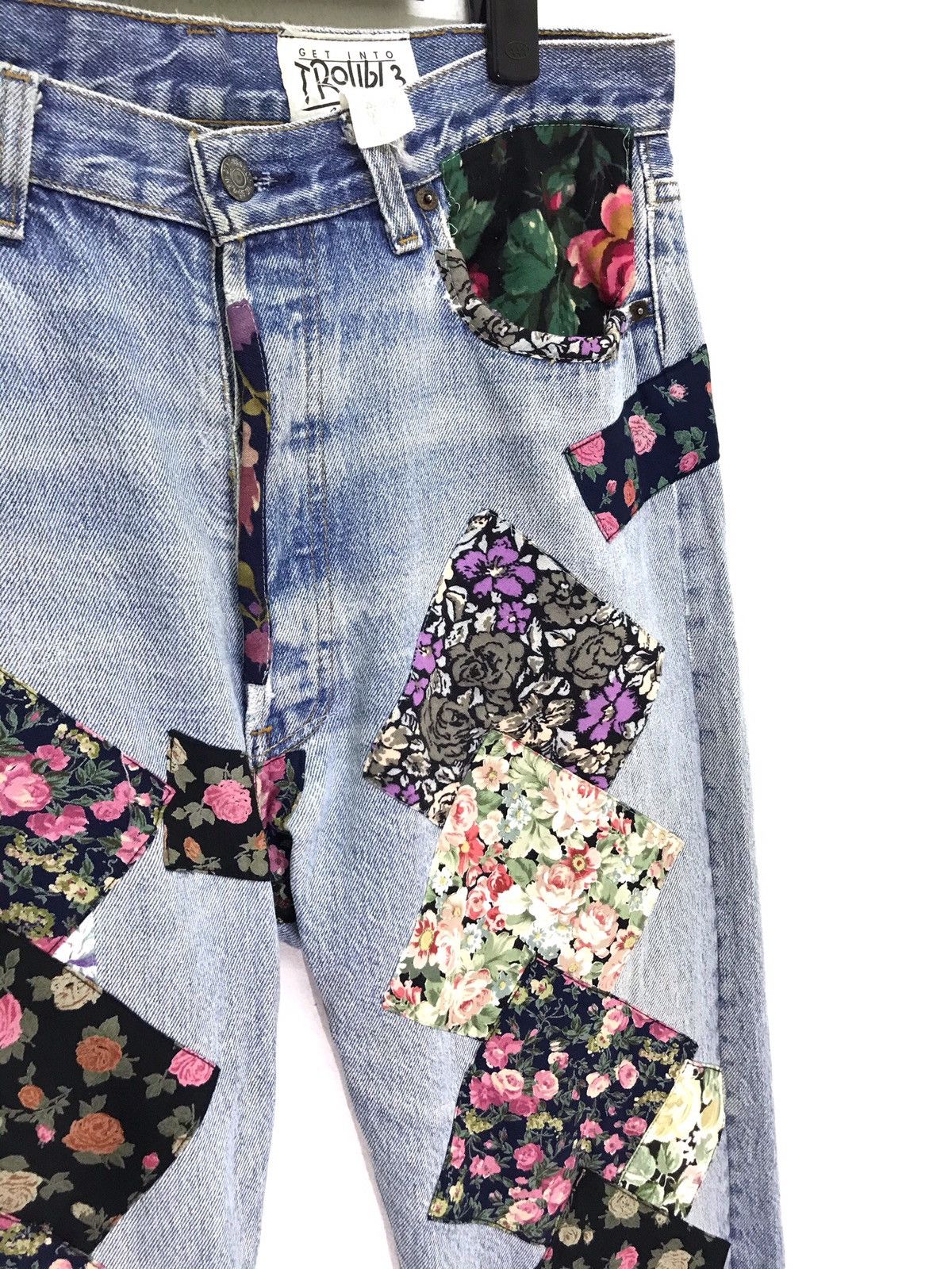 Levi's Vintage Clothing Vtg 90s Levi’s 501 Get into Trouble 90s USA Patchwork Size US 34 / EU 50 - 5 Thumbnail