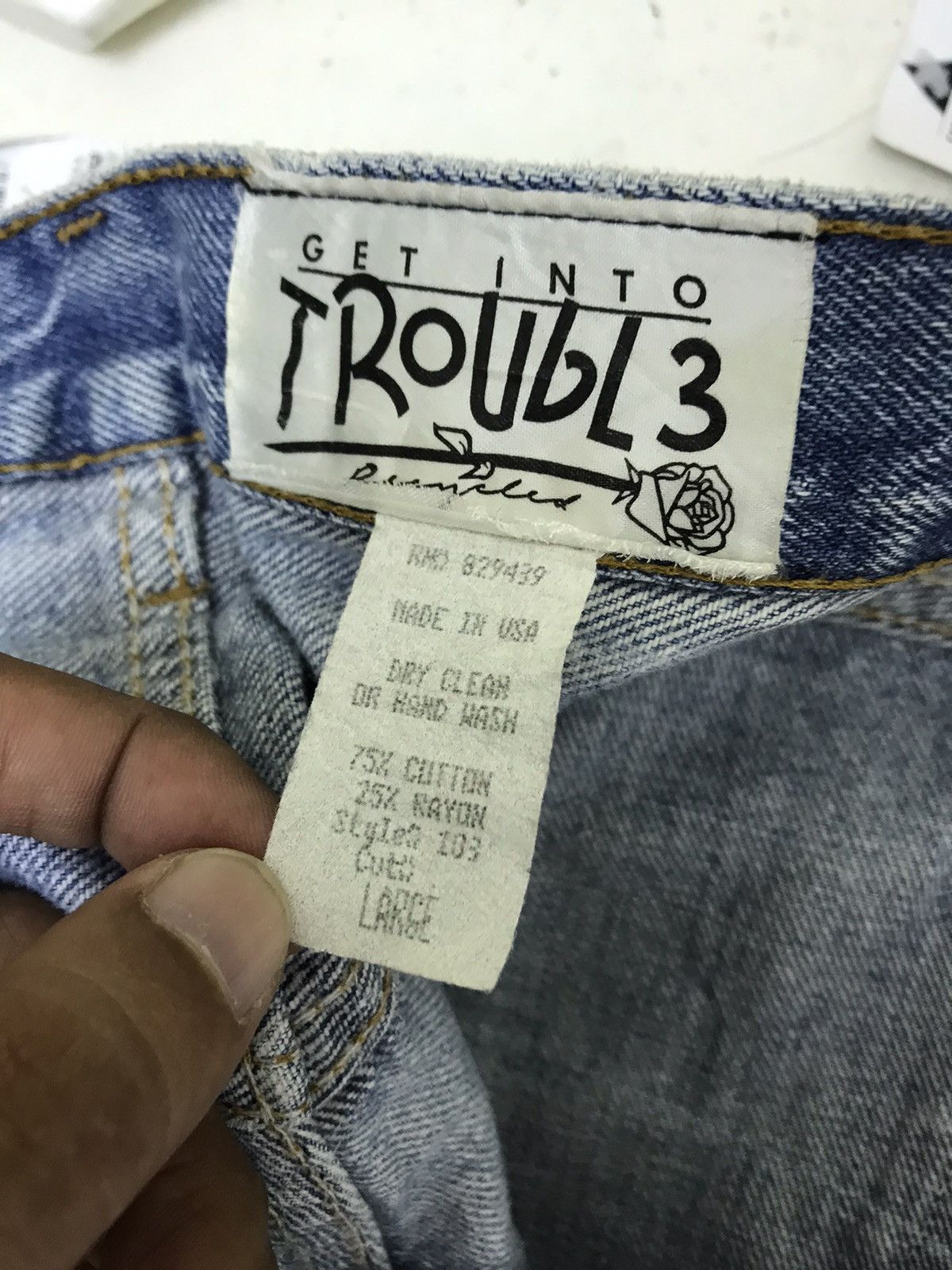 Levi's Vintage Clothing Vtg 90s Levi’s 501 Get into Trouble 90s USA Patchwork Size US 34 / EU 50 - 10 Thumbnail