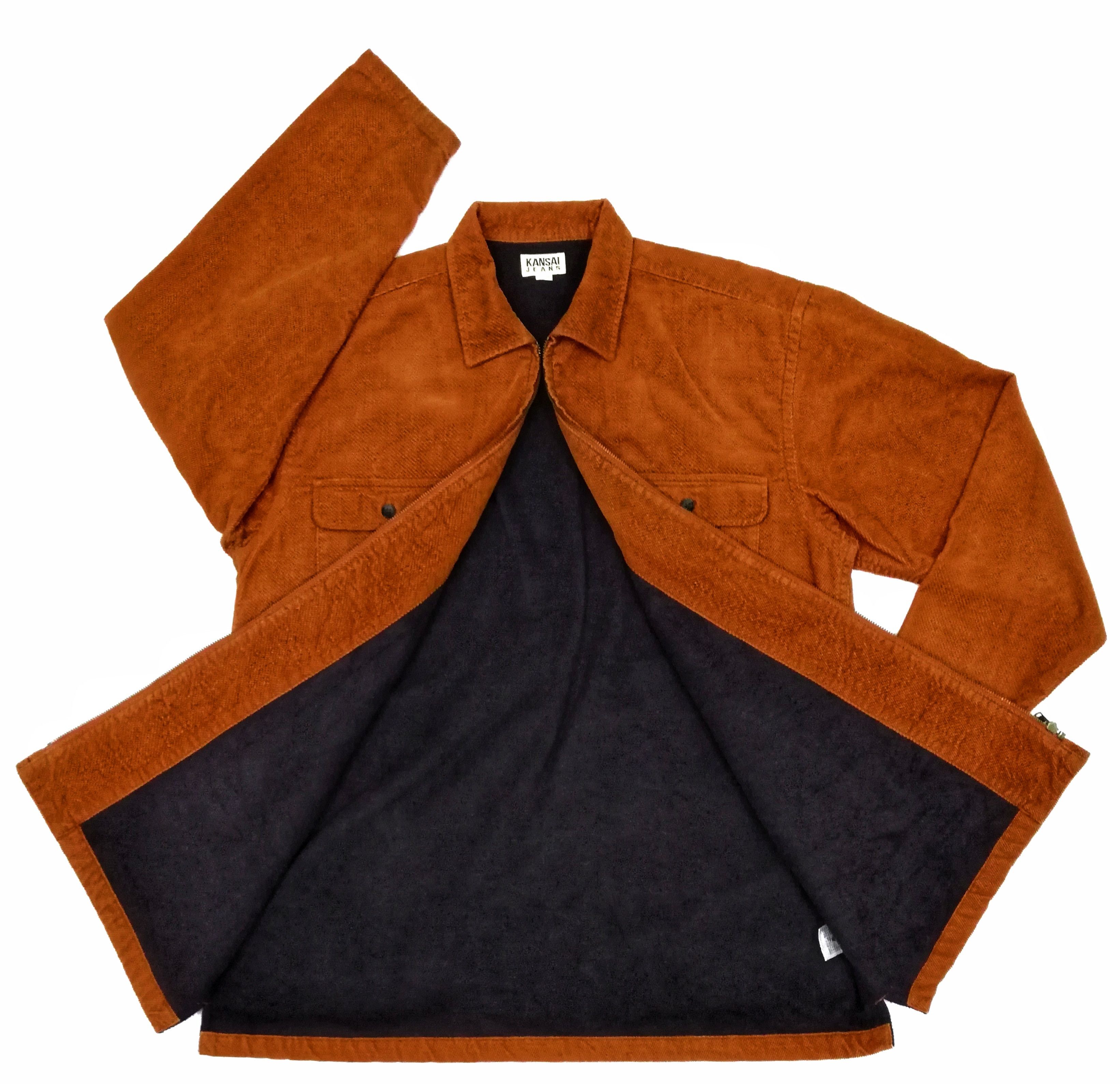 Kansai Yamamoto 🔥SUMMER SALE 🏖 Kansai Jeans Orange Worker Zipper Jacket Size US M / EU 48-50 / 2 - 1 Thumbnail