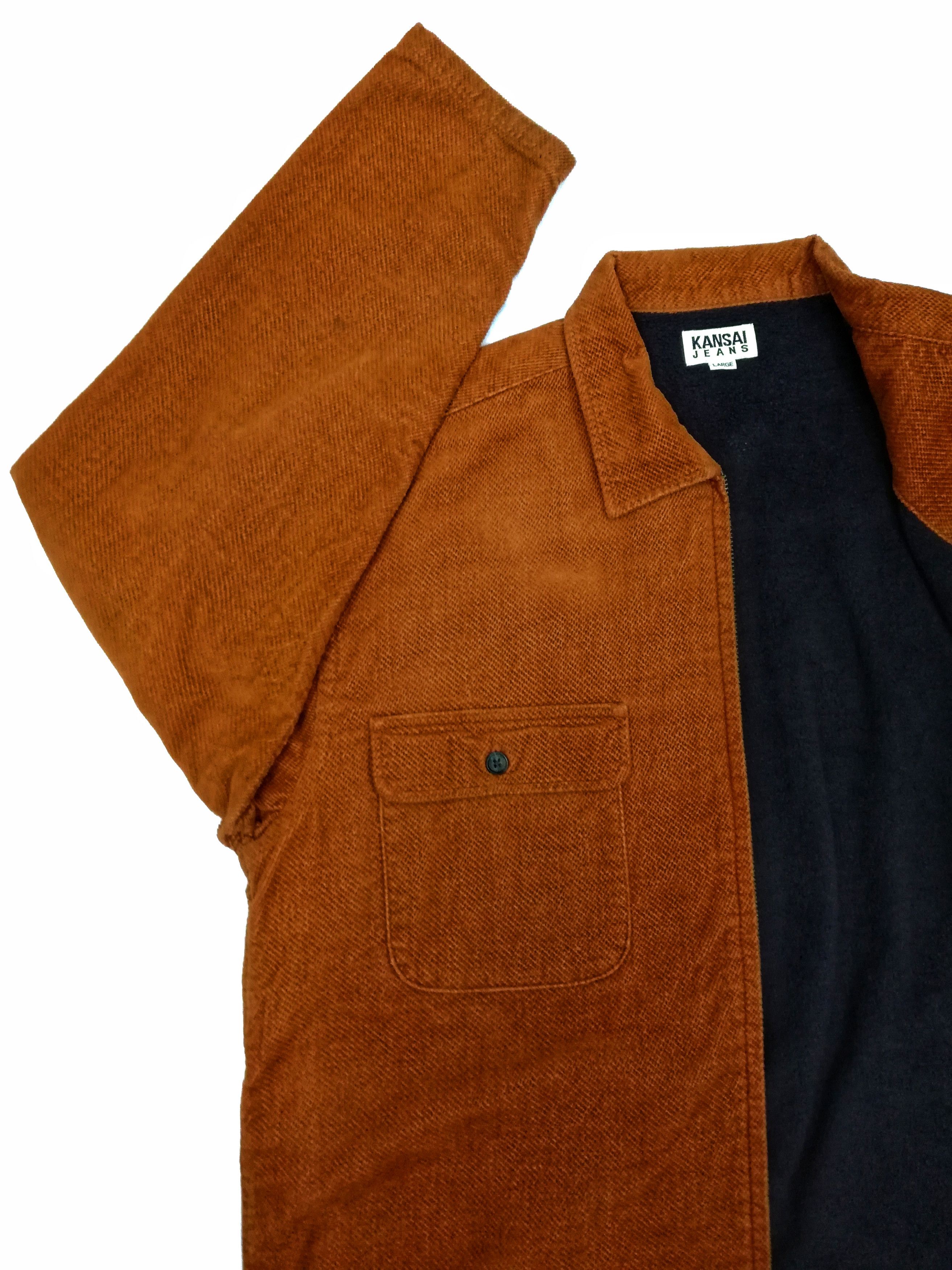 Kansai Yamamoto 🔥SUMMER SALE 🏖 Kansai Jeans Orange Worker Zipper Jacket Size US M / EU 48-50 / 2 - 4 Thumbnail