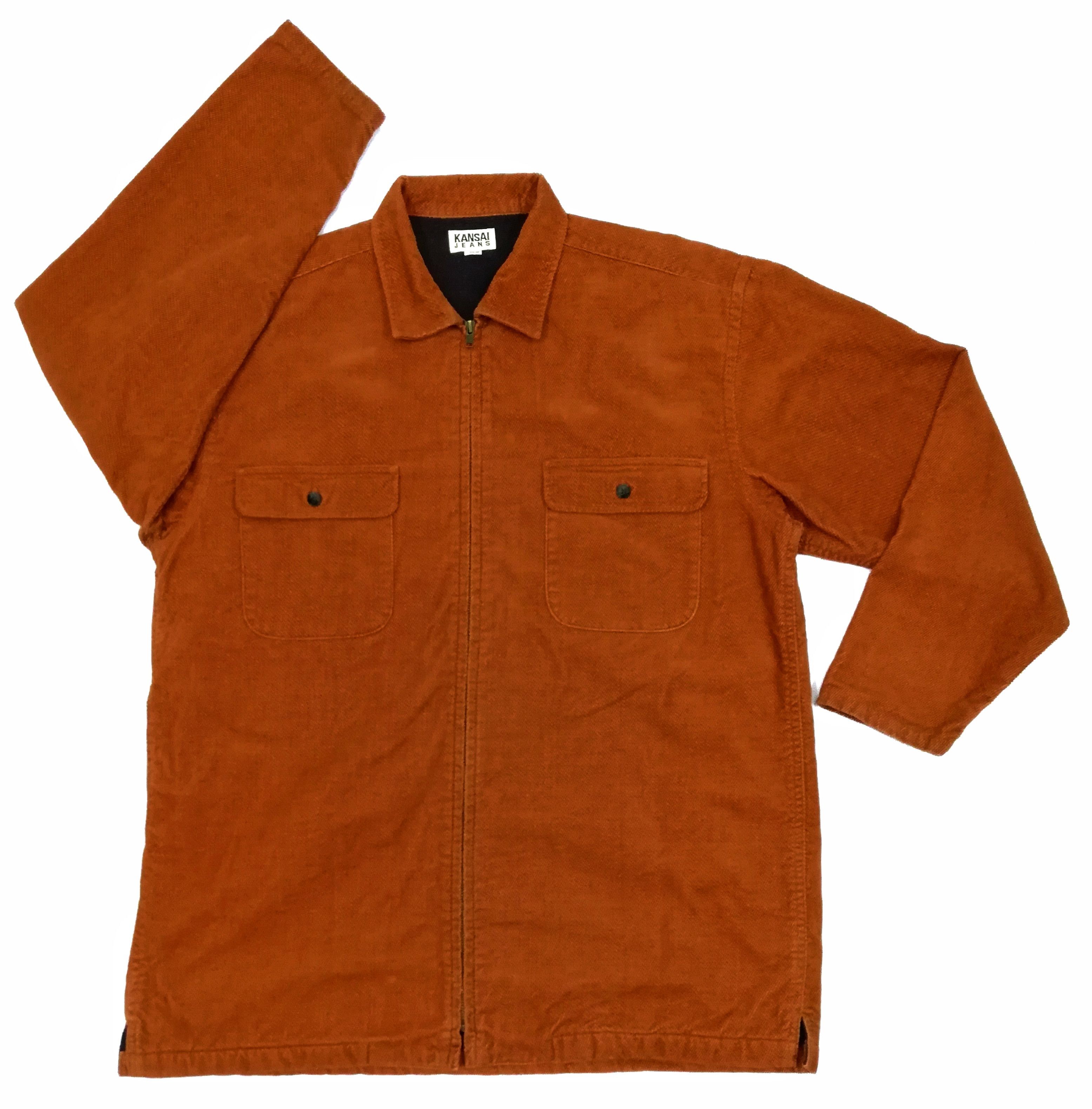 Kansai Yamamoto 🔥SUMMER SALE 🏖 Kansai Jeans Orange Worker Zipper Jacket Size US M / EU 48-50 / 2 - 2 Thumbnail