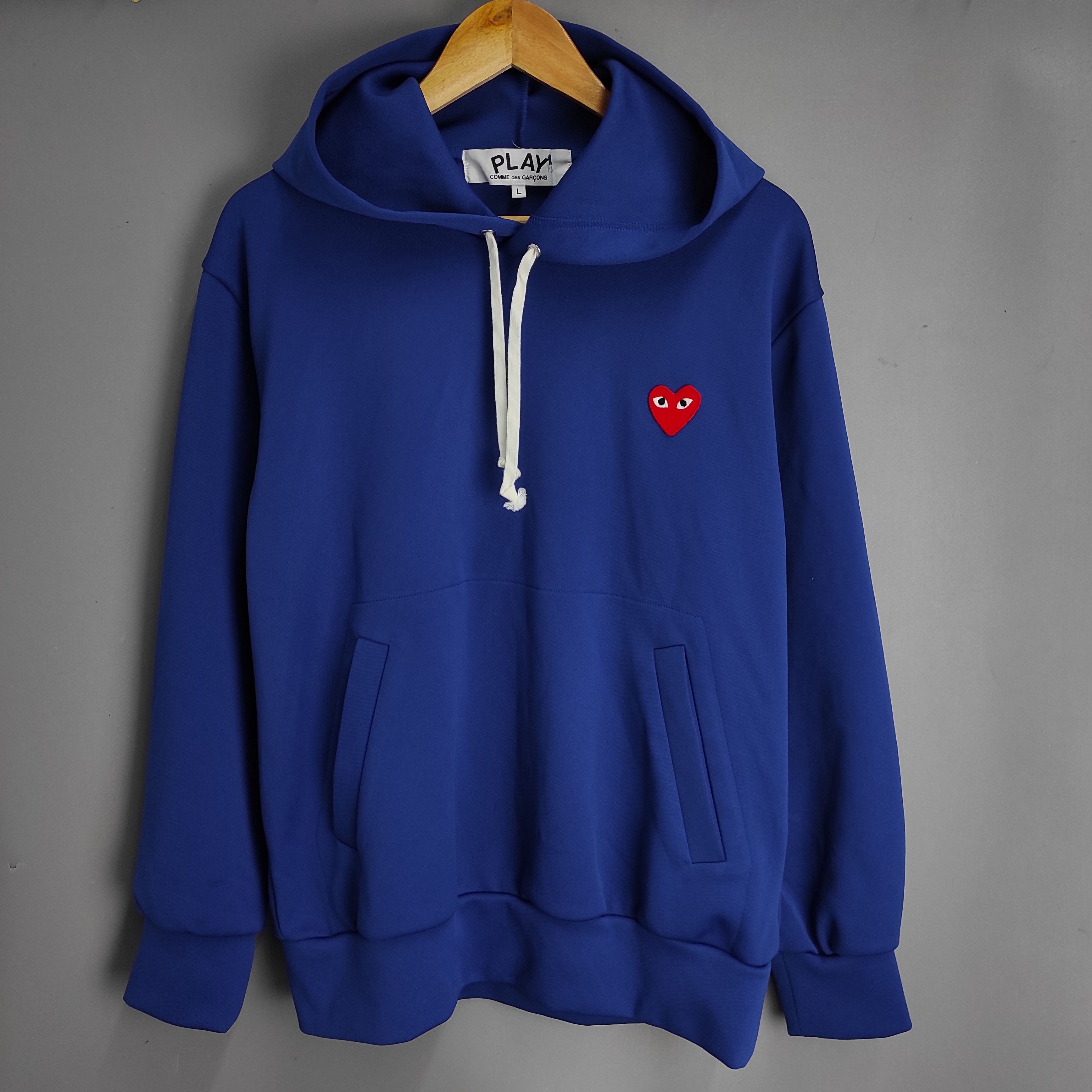 Blue cdg hoodie hotsell