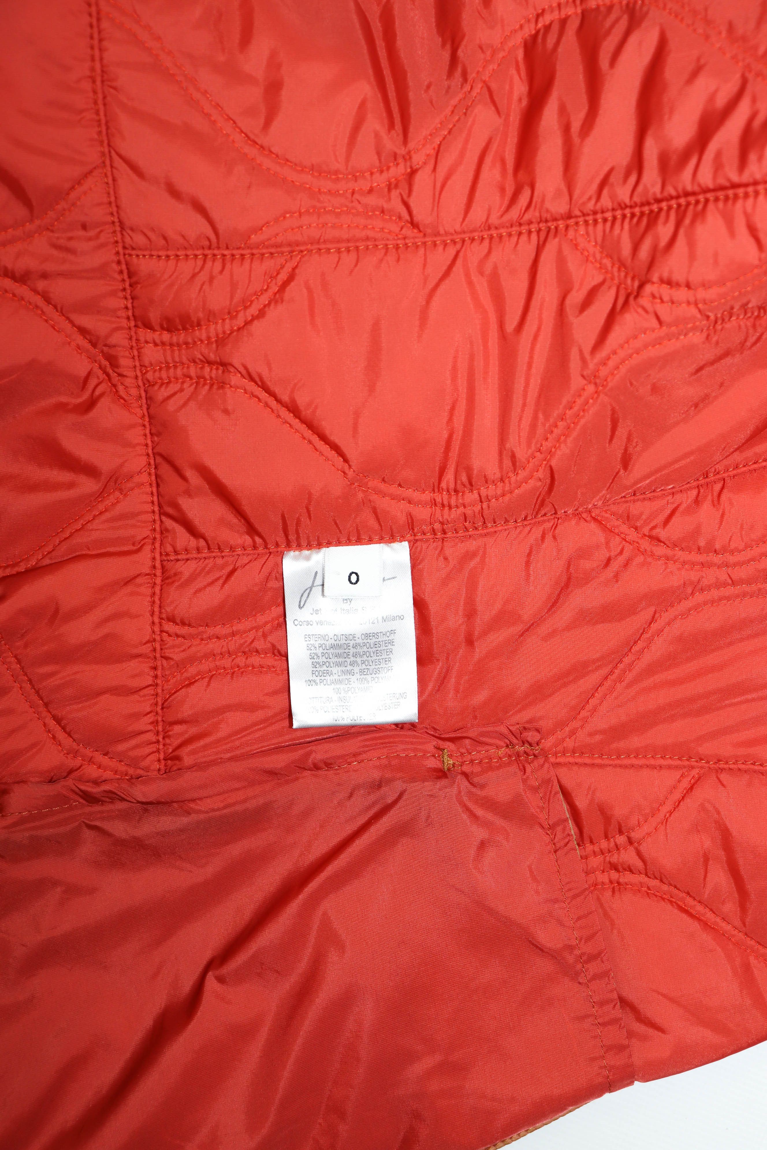 JET SET Jet Set Women's Faded Orange Quilted Nylon Waistcoat Vest Size XS / US 0-2 / IT 36-38 - 7 Thumbnail