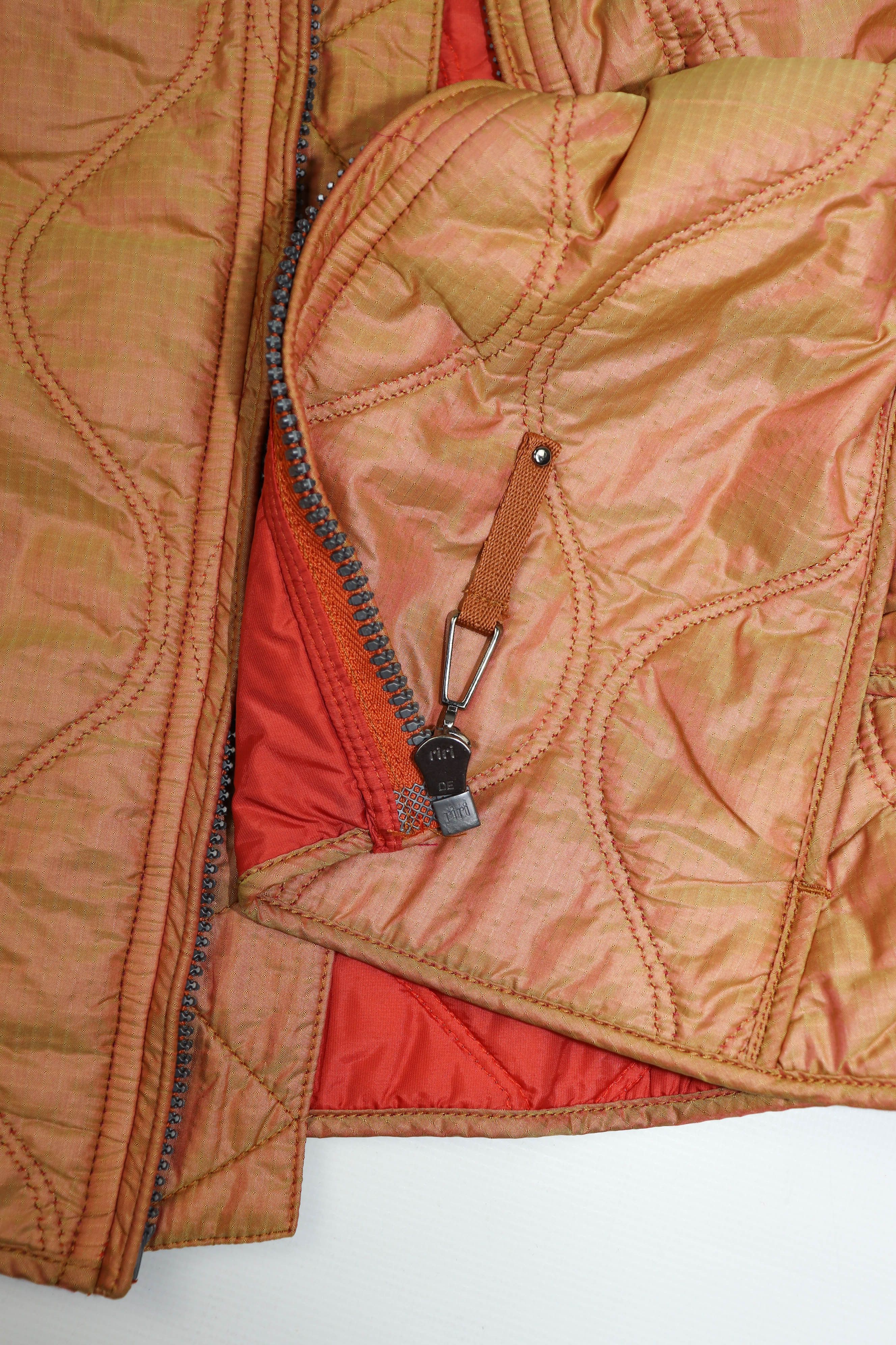 JET SET Jet Set Women's Faded Orange Quilted Nylon Waistcoat Vest Size XS / US 0-2 / IT 36-38 - 4 Thumbnail