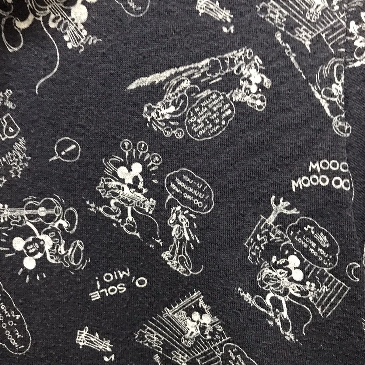 Disney × Mickey Mouse × Vintage Vintage Disney Full Print Hoodie Mickey Minnie Cartoon Size S / US 4 / IT 40 - 3 Thumbnail