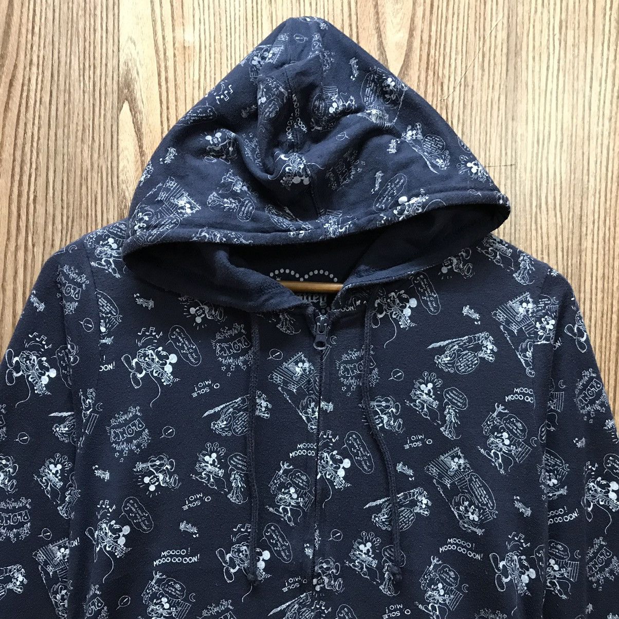 Disney × Mickey Mouse × Vintage Vintage Disney Full Print Hoodie Mickey Minnie Cartoon Size S / US 4 / IT 40 - 2 Thumbnail