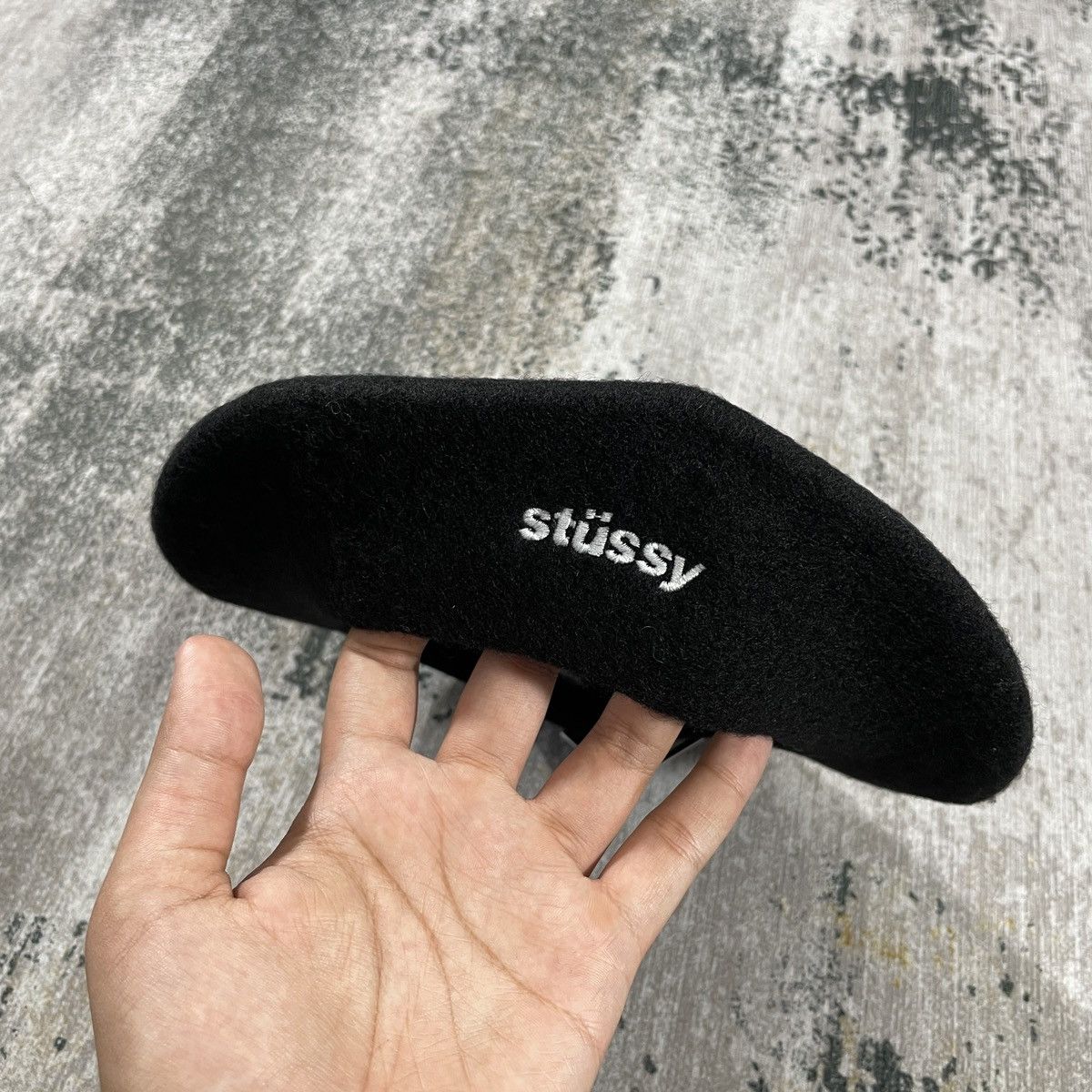 Stussy × Vintage Stussy Arren Felt Beret Black - M/L Size ONE SIZE - 1 Thumbnail