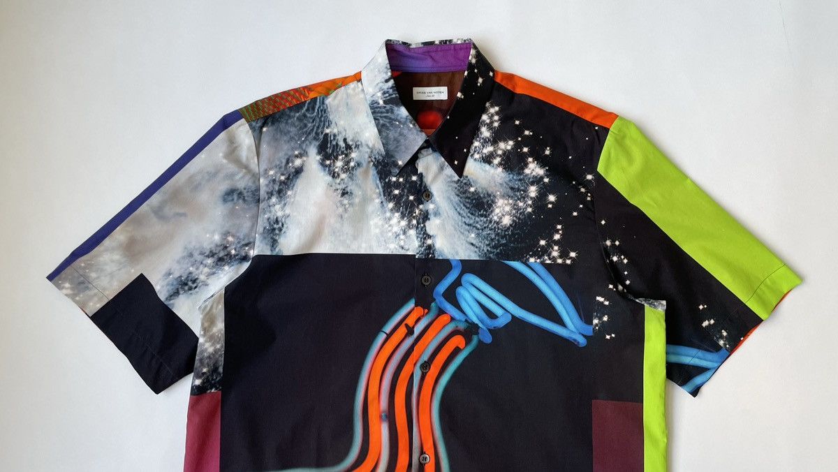 Dries Van Noten S/S 20 Yoshirotten Collage Print Shirt Size US M / EU 48-50 / 2 - 2 Thumbnail