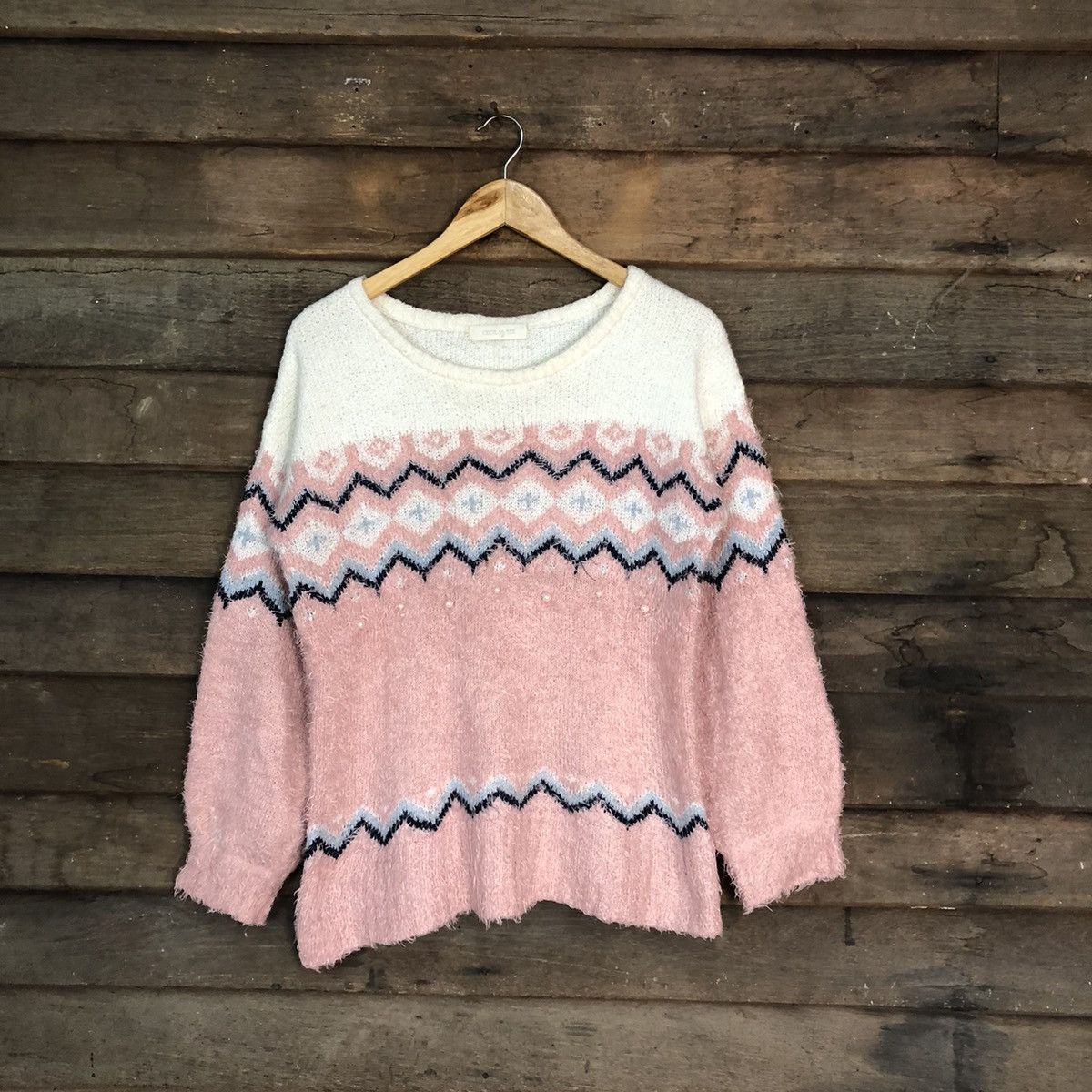 Homespun Knitwear × Hypebeast × Japanese Brand Cecil Mcbee Pink Shag Shaggy Fur Mohair Knitwear #7217 Size M / US 6-8 / IT 42-44 - 1 Thumbnail