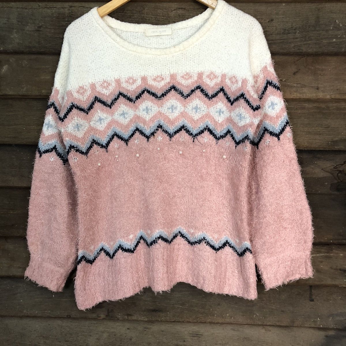 Homespun Knitwear × Hypebeast × Japanese Brand Cecil Mcbee Pink Shag Shaggy Fur Mohair Knitwear #7217 Size M / US 6-8 / IT 42-44 - 3 Thumbnail