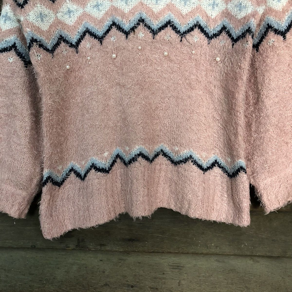 Homespun Knitwear × Hypebeast × Japanese Brand Cecil Mcbee Pink Shag Shaggy Fur Mohair Knitwear #7217 Size M / US 6-8 / IT 42-44 - 6 Thumbnail