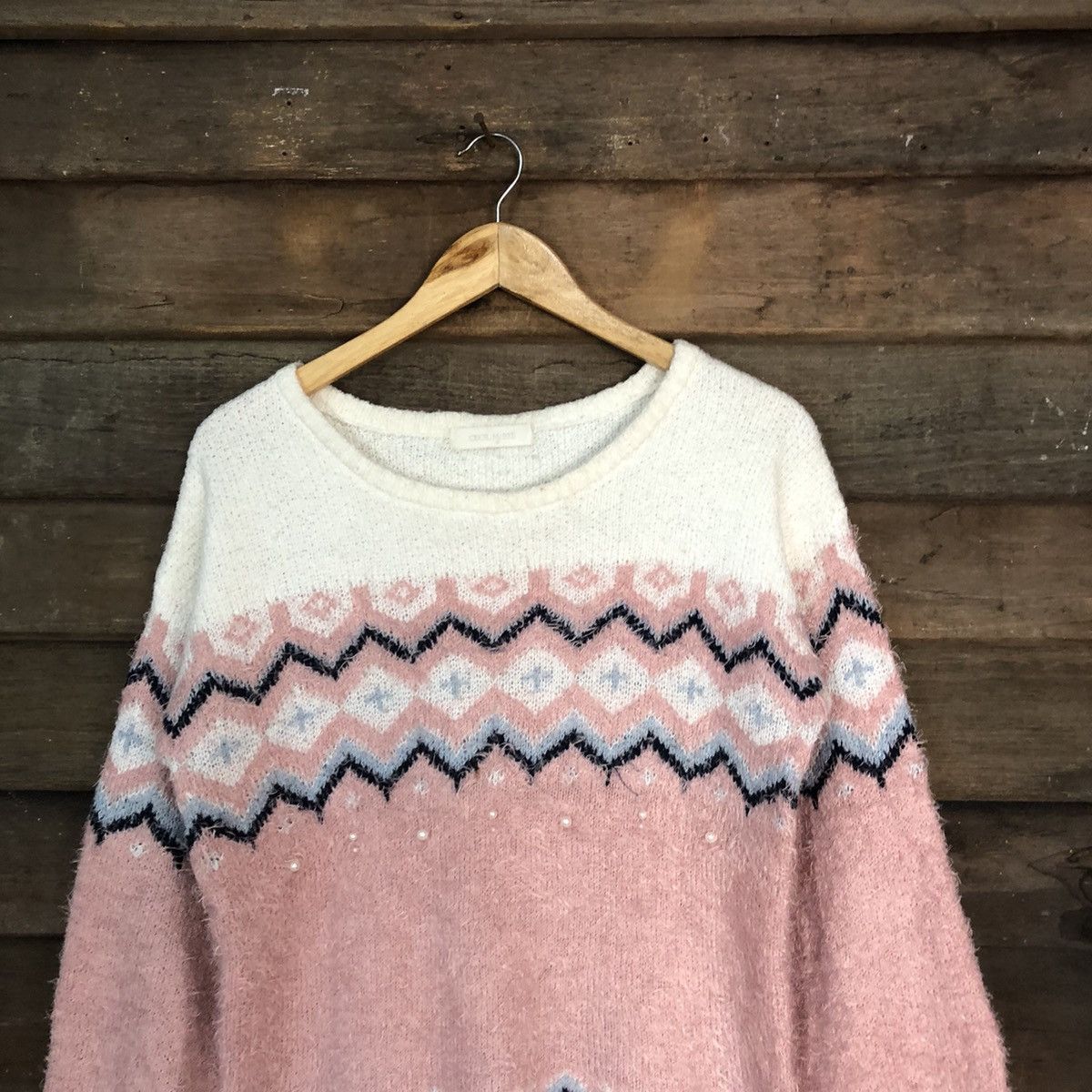 Homespun Knitwear × Hypebeast × Japanese Brand Cecil Mcbee Pink Shag Shaggy Fur Mohair Knitwear #7217 Size M / US 6-8 / IT 42-44 - 2 Thumbnail