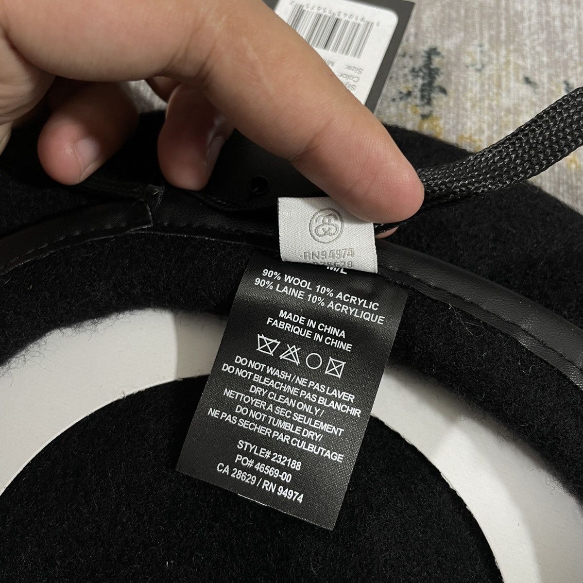 Stussy Stussy Beret Hat Black - " Military " Size ONE SIZE - 7 Thumbnail