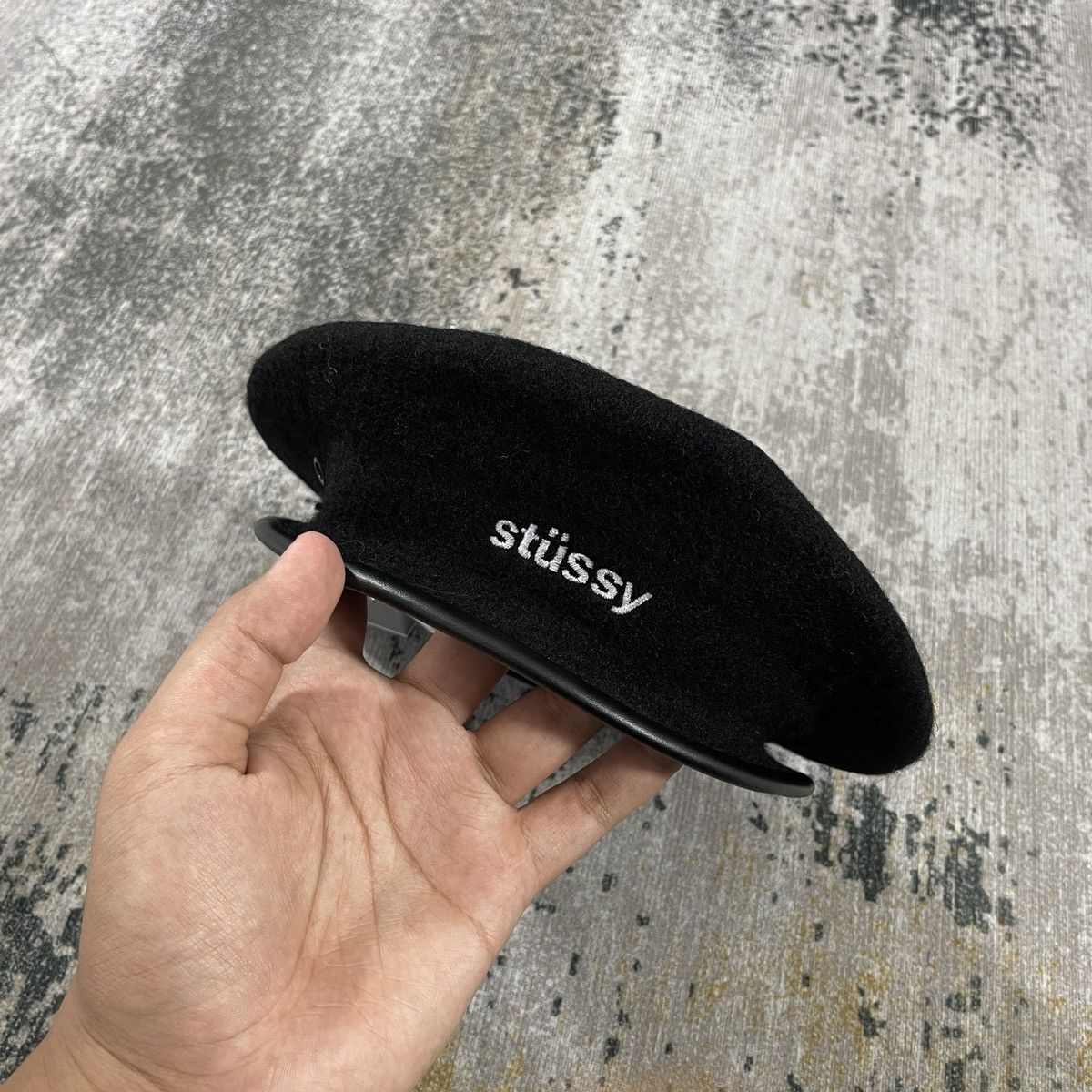 Vintage Stussy Beret Hat Black - " Military " Size ONE SIZE - 1 Preview
