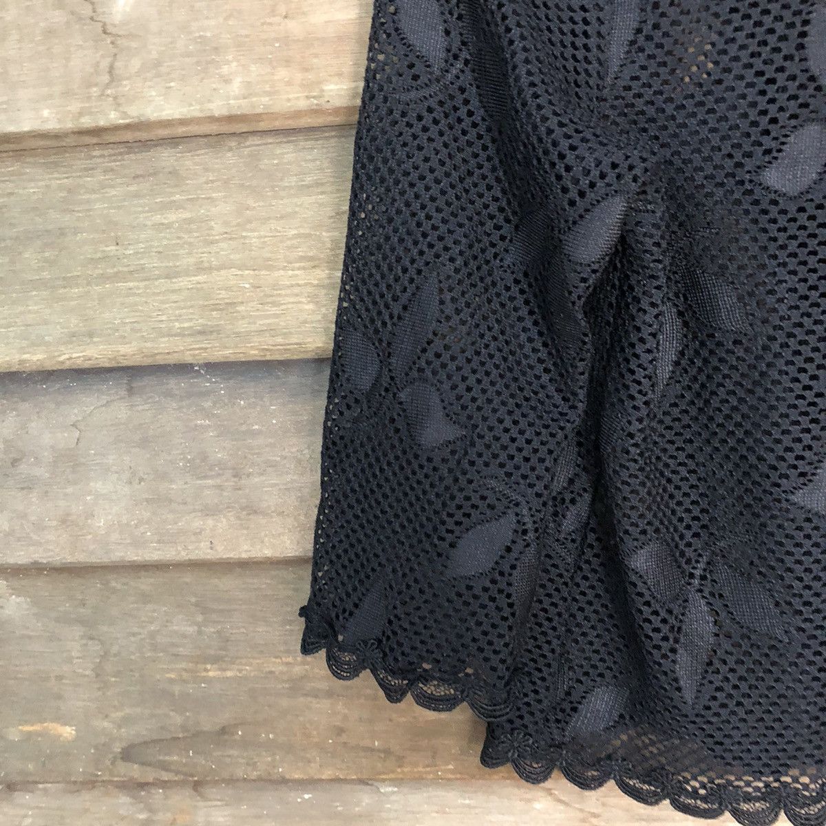 Vintage Collet Mesh Net Crochet Black Cardigan Knitwear #7215 Size S / US 4 / IT 40 - 11 Thumbnail