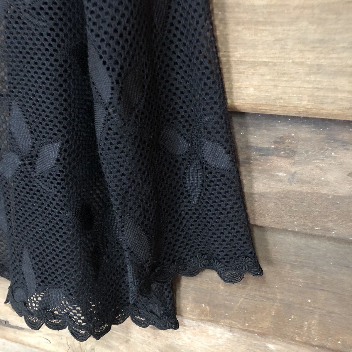 Vintage Collet Mesh Net Crochet Black Cardigan Knitwear #7215 Size S / US 4 / IT 40 - 12 Thumbnail