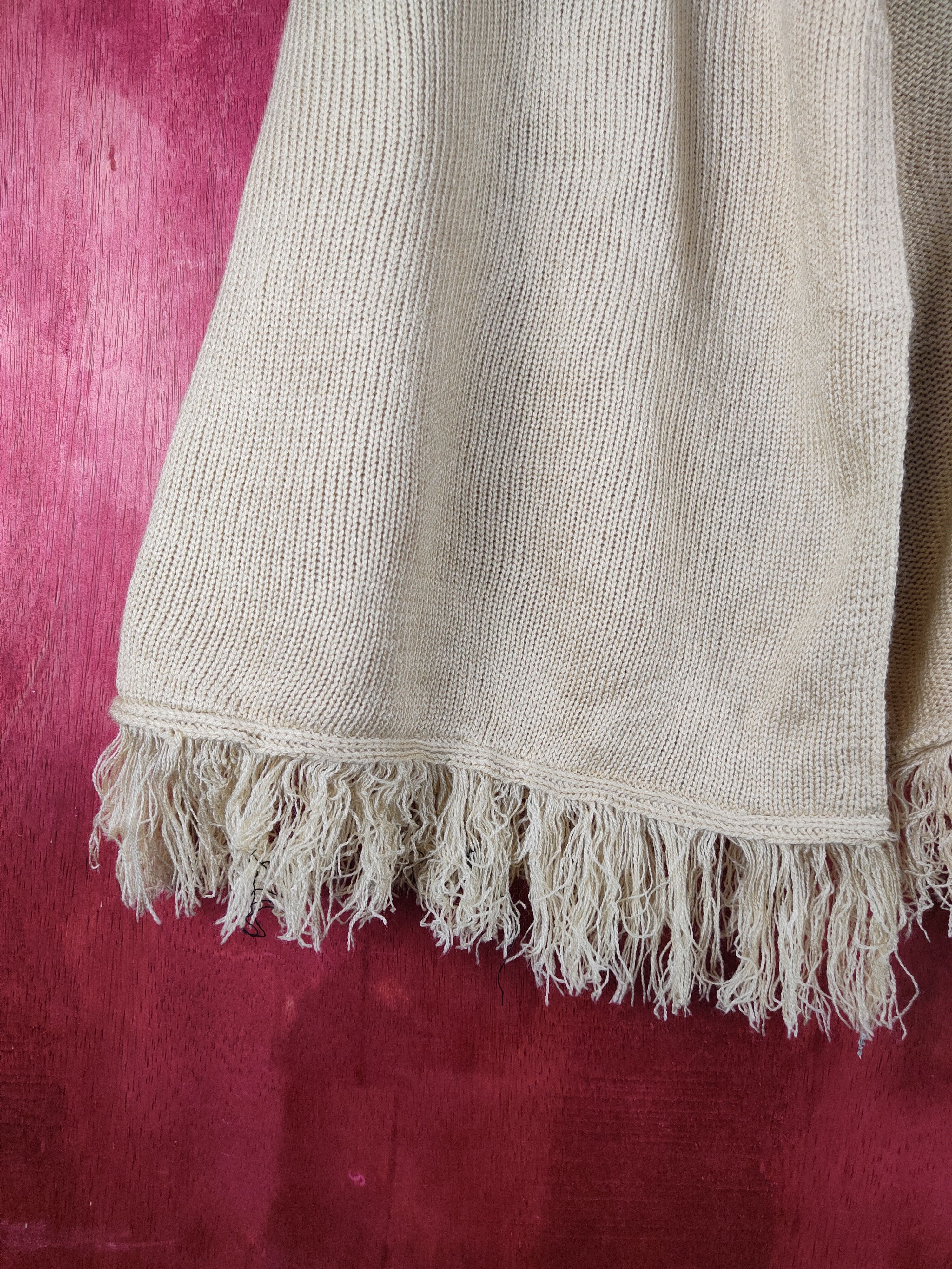 Homespun Knitwear × Japanese Brand I's Ū Gold Knitwear Capes #S1040 Size US L / EU 52-54 / 3 - 4 Thumbnail