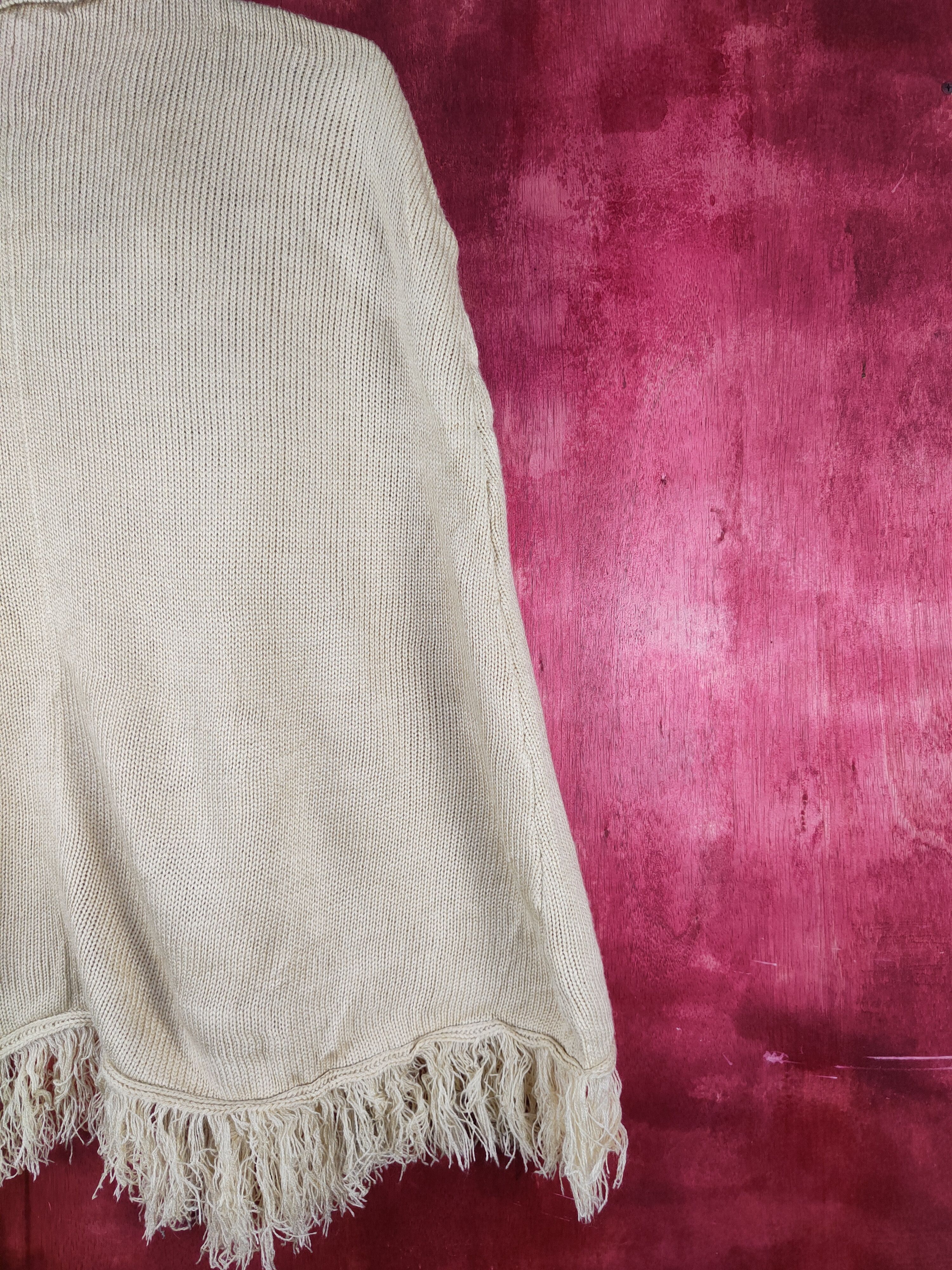 Homespun Knitwear × Japanese Brand I's Ū Gold Knitwear Capes #S1040 Size US L / EU 52-54 / 3 - 9 Thumbnail