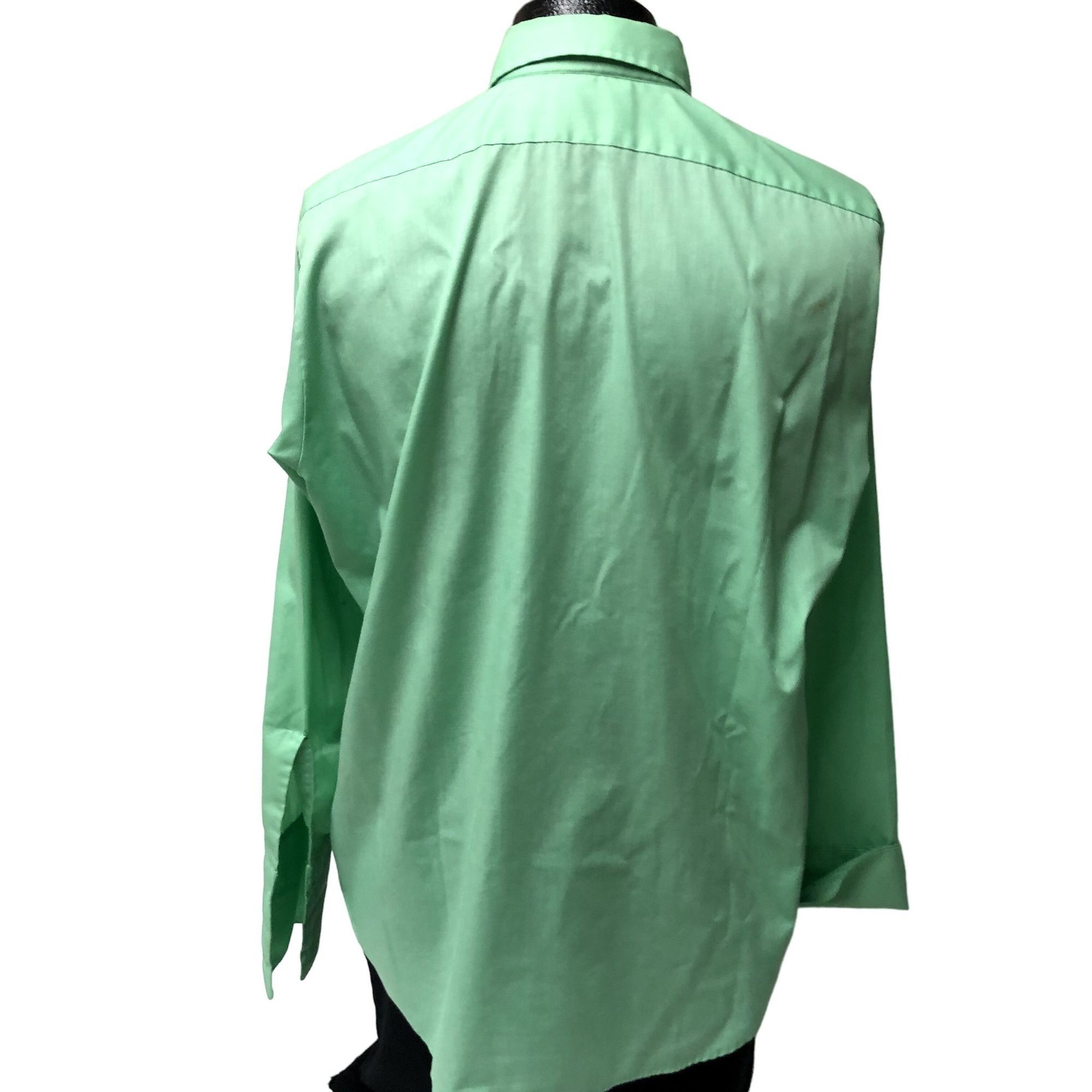 Arrow 60's Arrow Broadcloth MoD SANFORIZED FRENCH CUFF Dress Shirt Size 48R - 3 Thumbnail