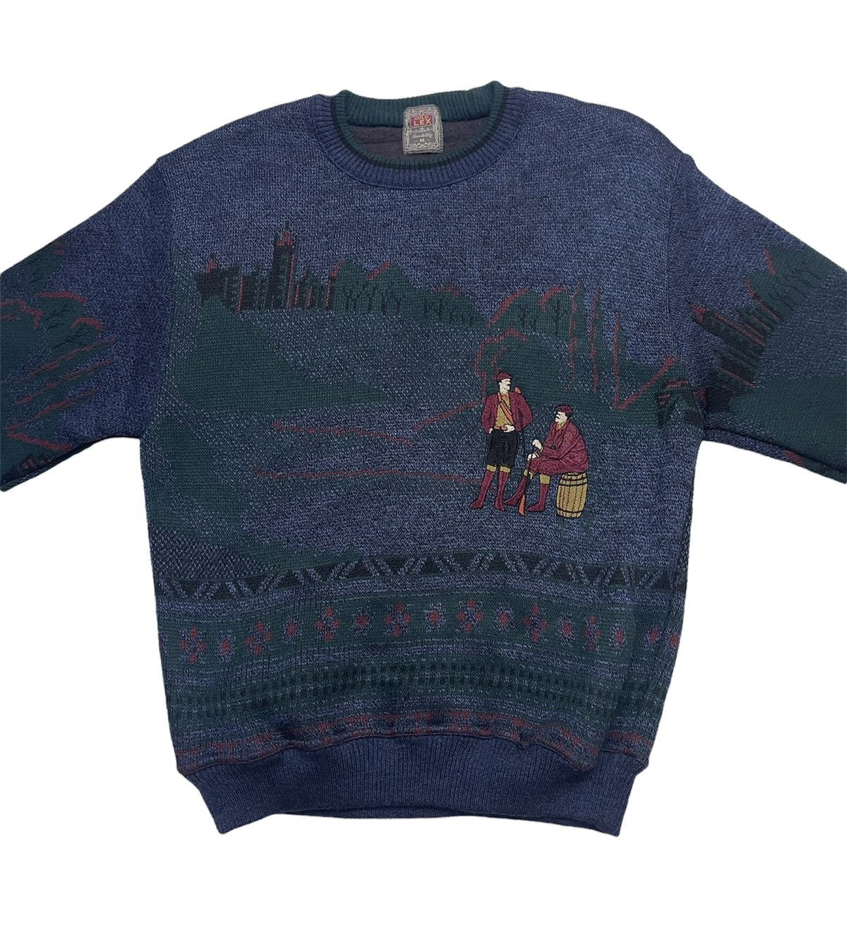 Japanese Brand Vintage 80s Fullprint Jumper Shirt Size US M / EU 48-50 / 2 - 3 Thumbnail