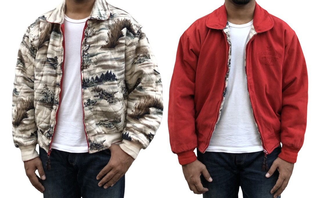 Japanese Brand Vintage Sudbury Reversible Bomber Zipper Jacket Size US M / EU 48-50 / 2 - 2 Thumbnail