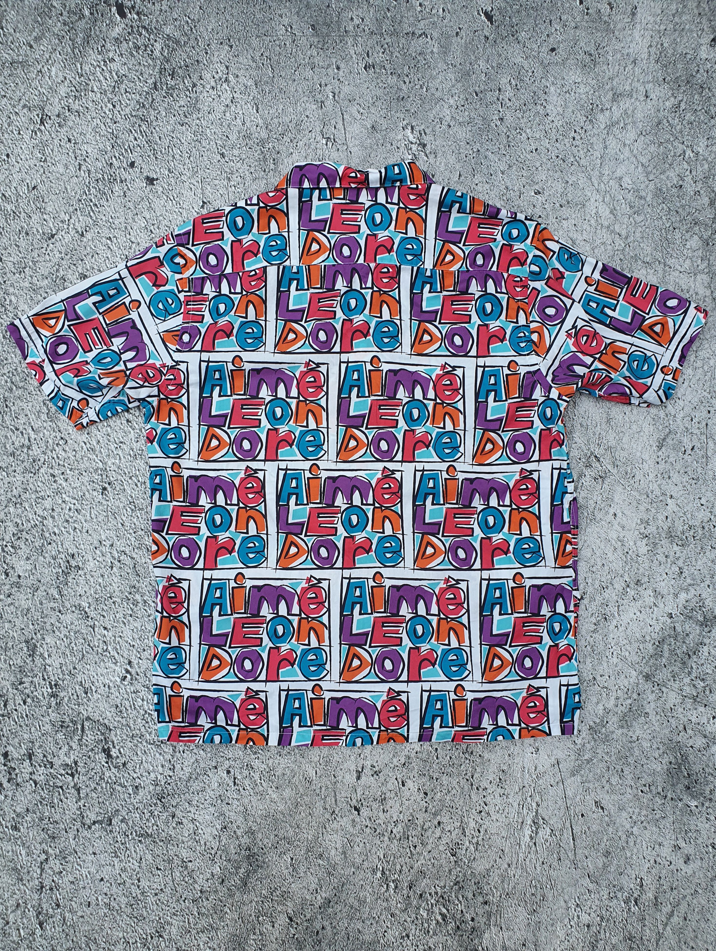 Aime Leon Dore ALD Crayon Logo Hawaiian Camp Collar Bowling Button Shirt Size US L / EU 52-54 / 3 - 2 Thumbnail