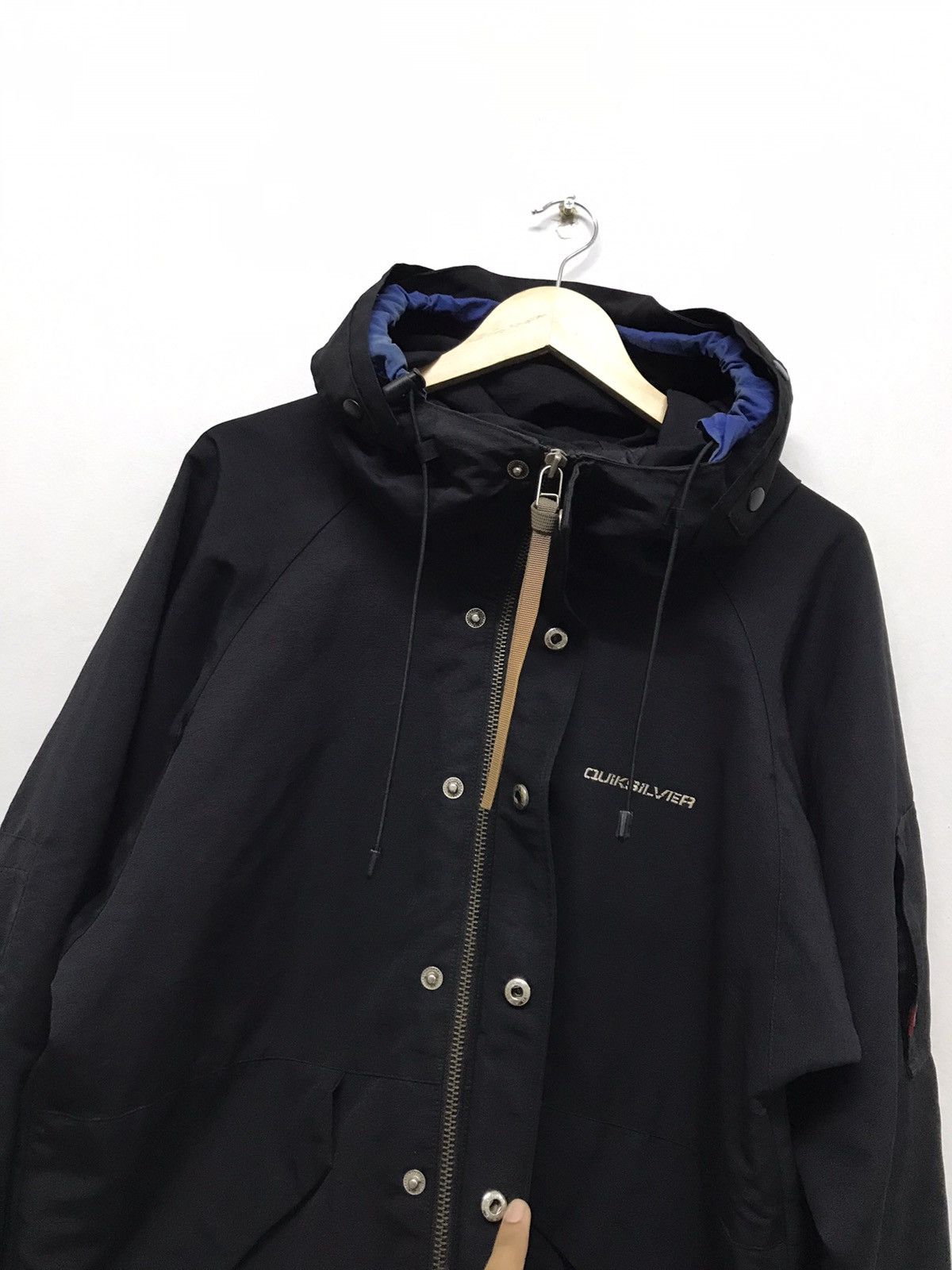 Quiksilver Vintage Quiksilver Big Logo Back Gorpcore Jacket Hoodie Size US L / EU 52-54 / 3 - 4 Thumbnail