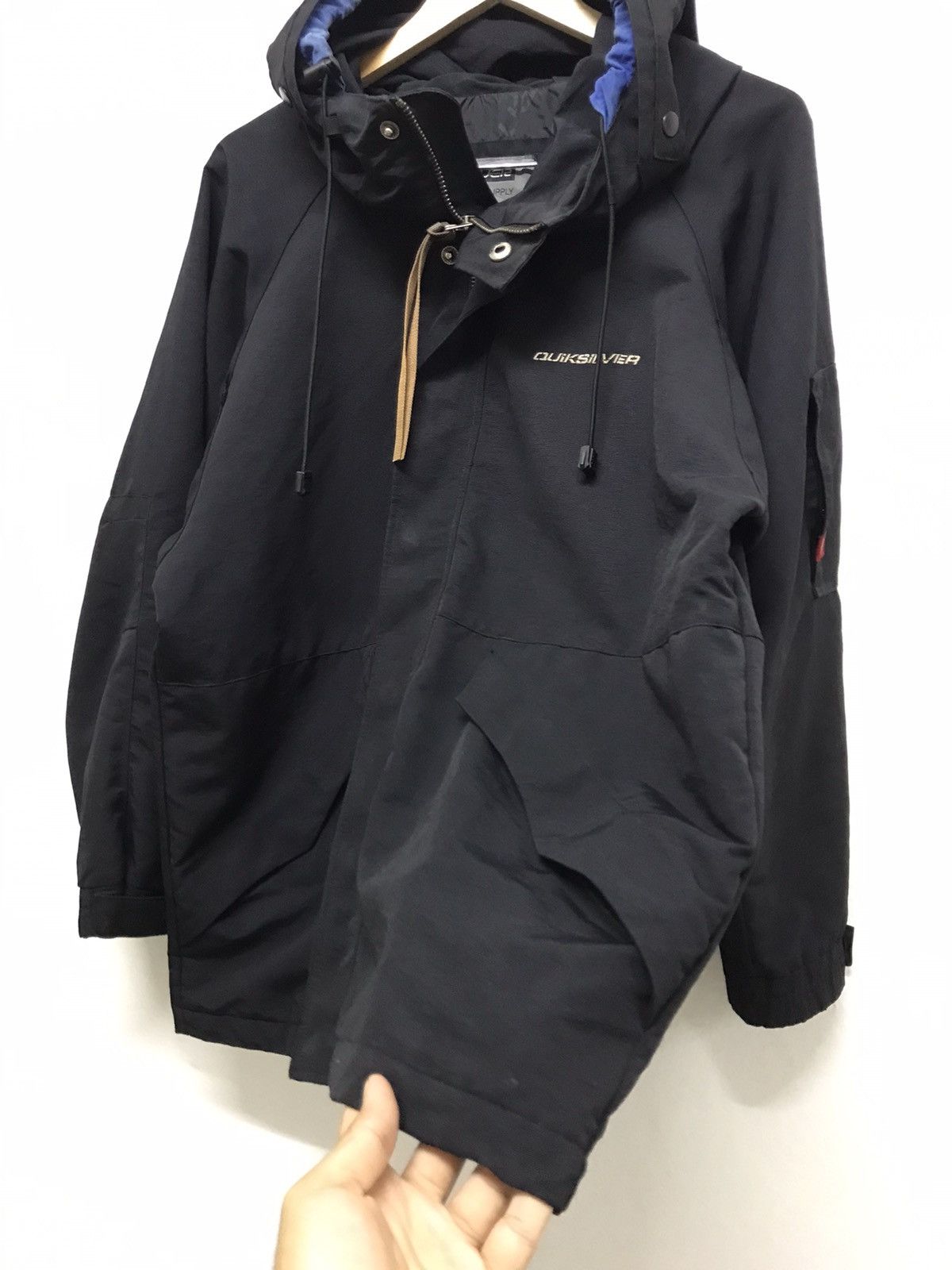 Quiksilver Vintage Quiksilver Big Logo Back Gorpcore Jacket Hoodie Size US L / EU 52-54 / 3 - 9 Thumbnail