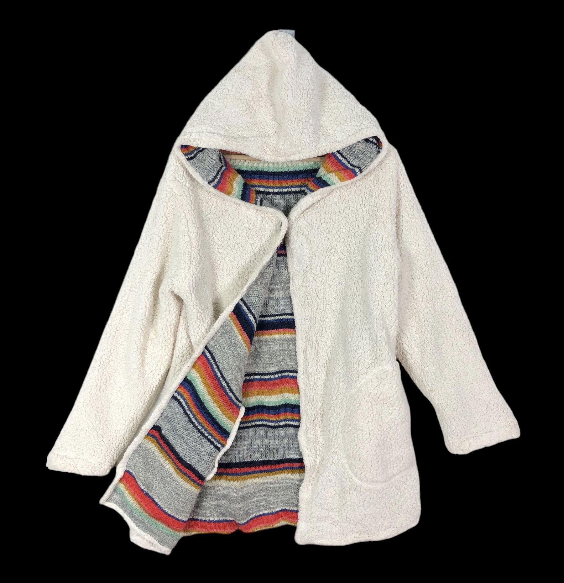 Japanese Brand × Native AZTEC NAVAJO REVERSIBLE SHERPA/KNIT SINGLE BUTTON JACKET Size US L / EU 52-54 / 3 - 5 Thumbnail