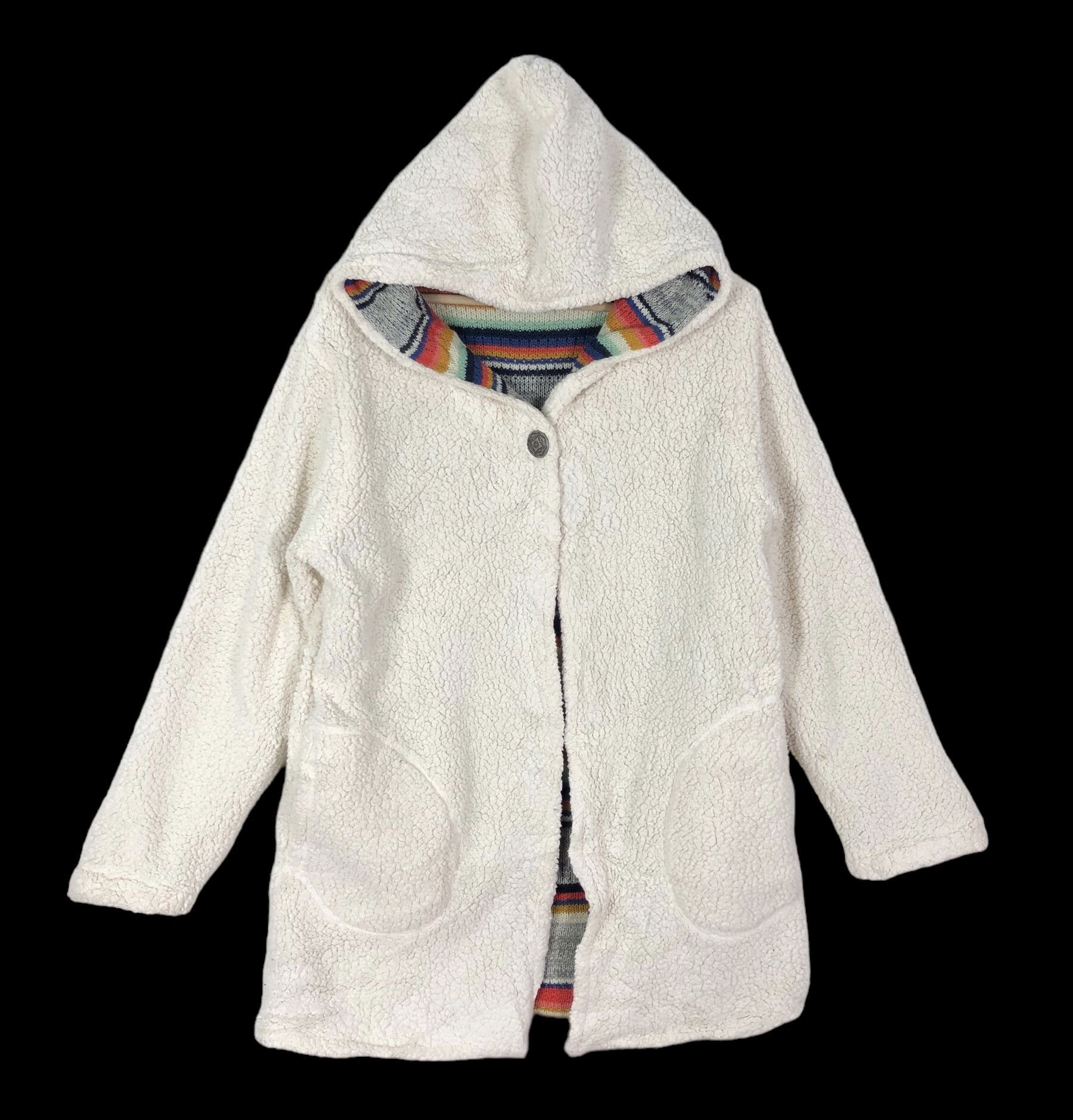 Japanese Brand × Native AZTEC NAVAJO REVERSIBLE SHERPA/KNIT SINGLE BUTTON JACKET Size US L / EU 52-54 / 3 - 4 Thumbnail