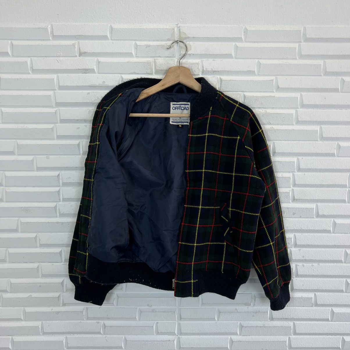Japanese Brand VINTAGE OFFROAD MADE IN JAPAN VARSITY JACKET TARTAN DESIGN Size US S / EU 44-46 / 1 - 8 Thumbnail