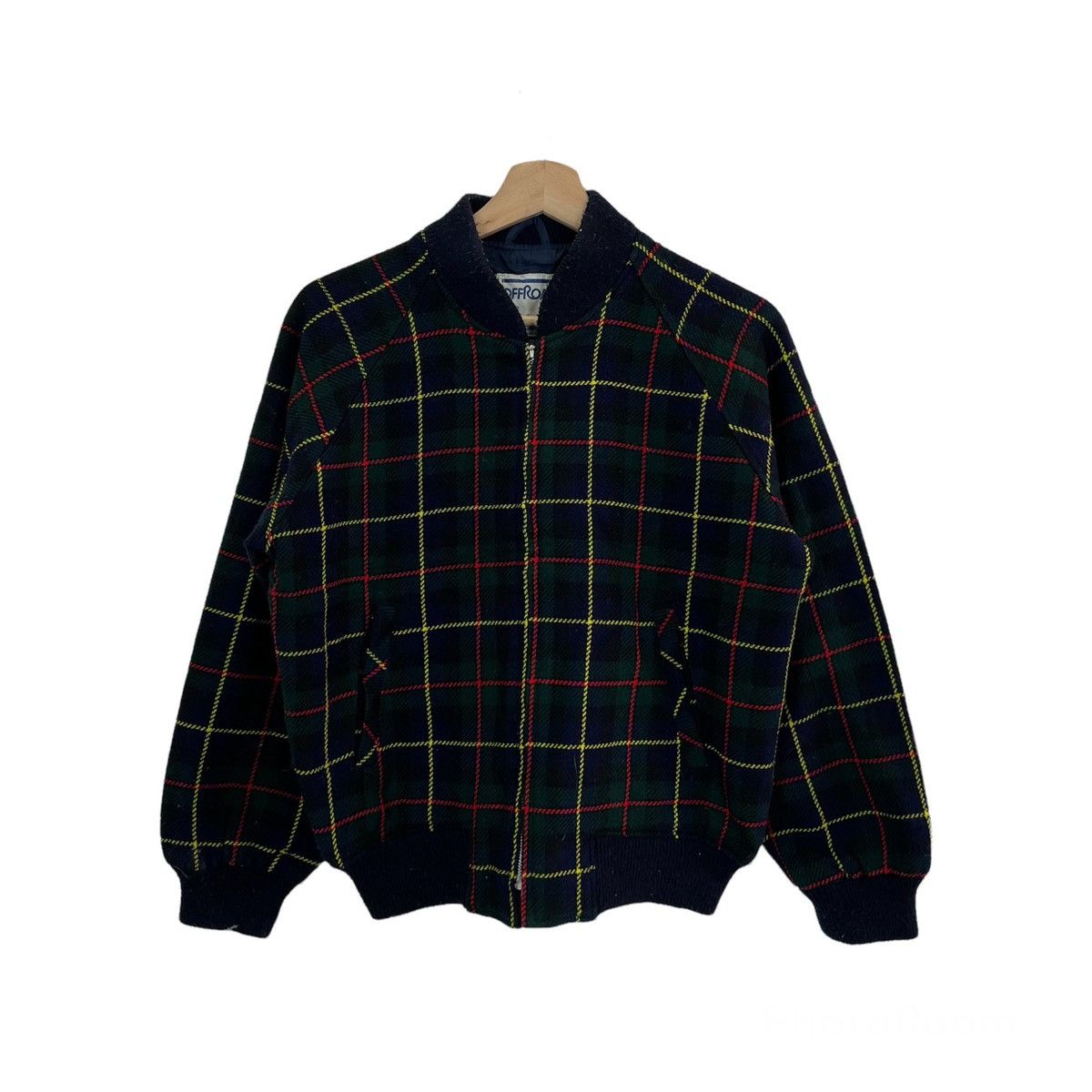 Japanese Brand VINTAGE OFFROAD MADE IN JAPAN VARSITY JACKET TARTAN DESIGN Size US S / EU 44-46 / 1 - 1 Thumbnail