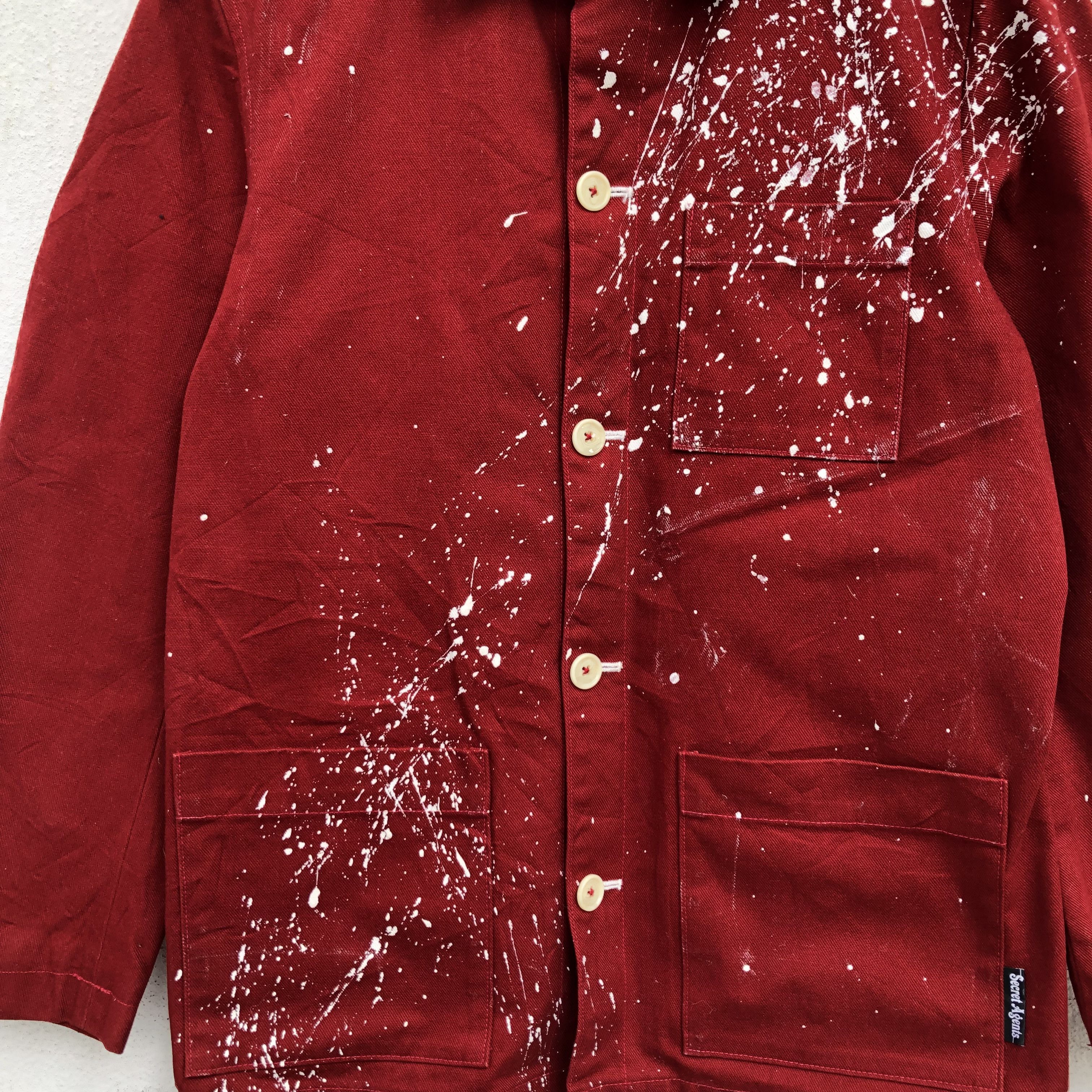 Japanese Brand CHORE JACKET SECRET AGENT SPLASH PAINT DESIGN Size US M / EU 48-50 / 2 - 3 Thumbnail