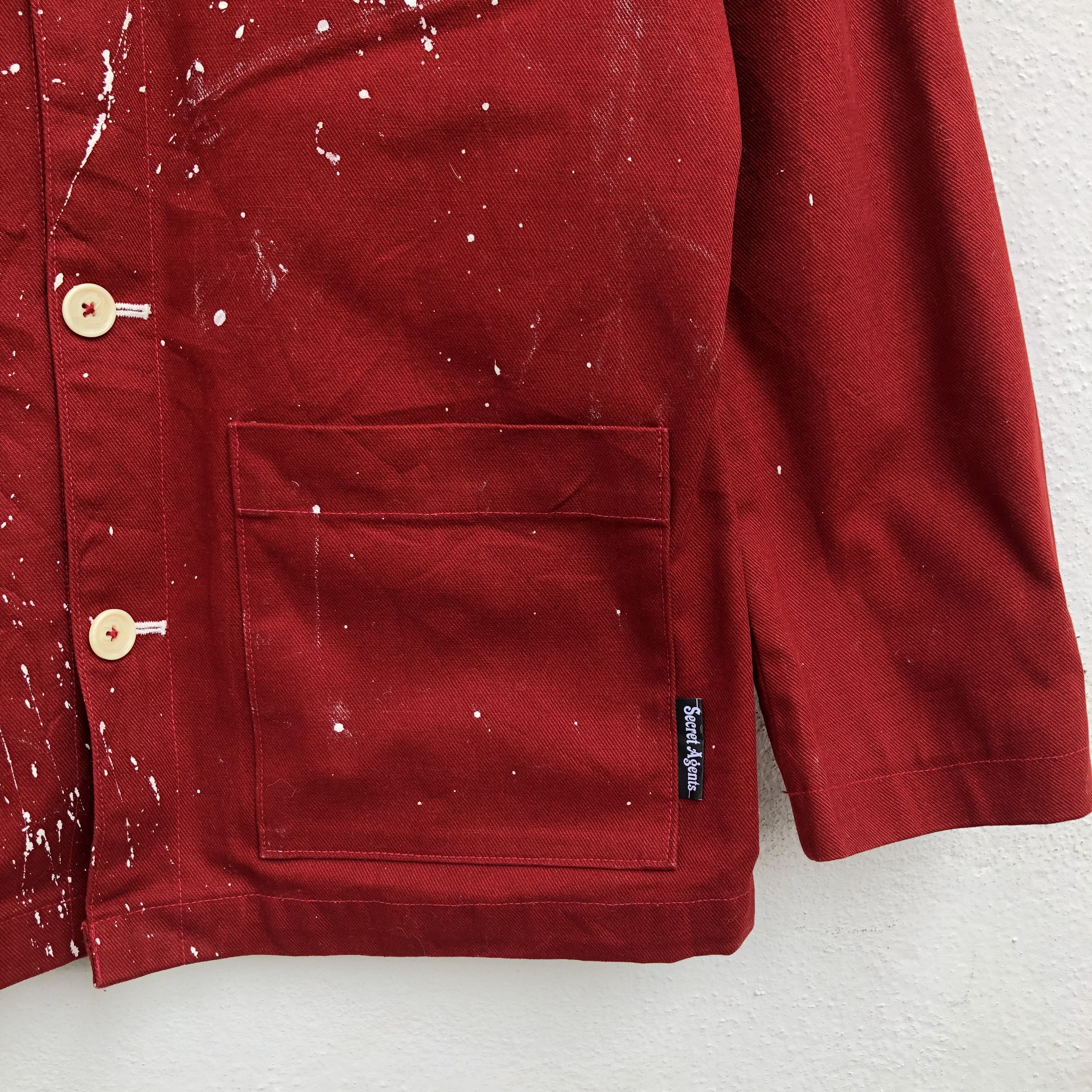 Japanese Brand CHORE JACKET SECRET AGENT SPLASH PAINT DESIGN Size US M / EU 48-50 / 2 - 5 Thumbnail