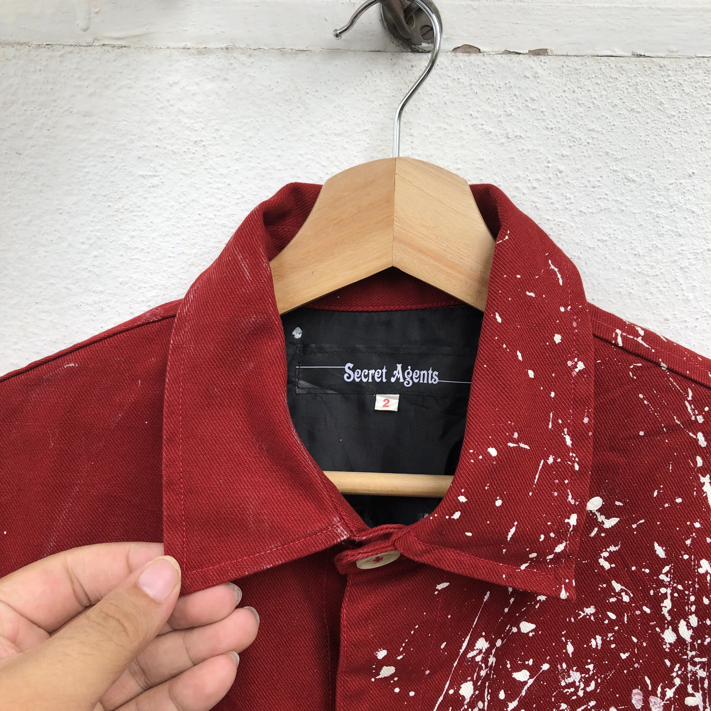 Japanese Brand CHORE JACKET SECRET AGENT SPLASH PAINT DESIGN Size US M / EU 48-50 / 2 - 6 Thumbnail