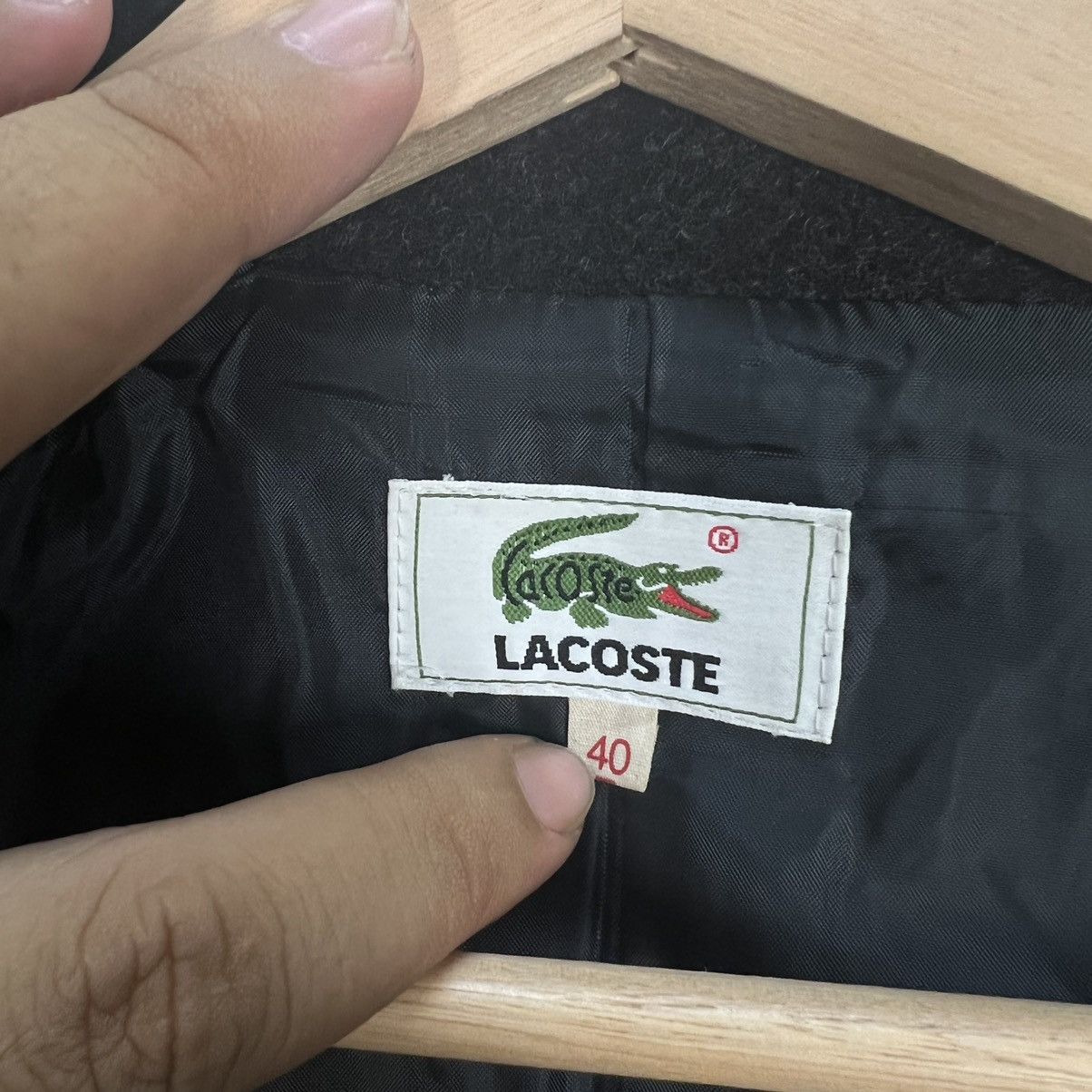 Japanese Brand RARE ULTIMATE BLACK LONG JACKET WOOL LACOSTE Size US M / EU 48-50 / 2 - 12 Thumbnail
