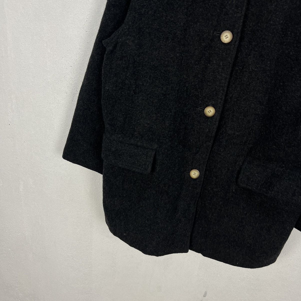 Japanese Brand RARE ULTIMATE BLACK LONG JACKET WOOL LACOSTE Size US M / EU 48-50 / 2 - 4 Thumbnail