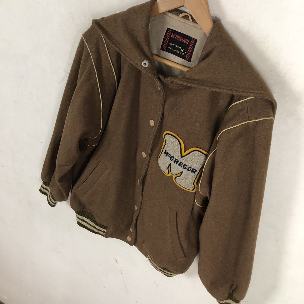 Japanese Brand MC GREGOR VARSITY JACKET BIG LOGO Size US L / EU 52-54 / 3 - 3 Thumbnail