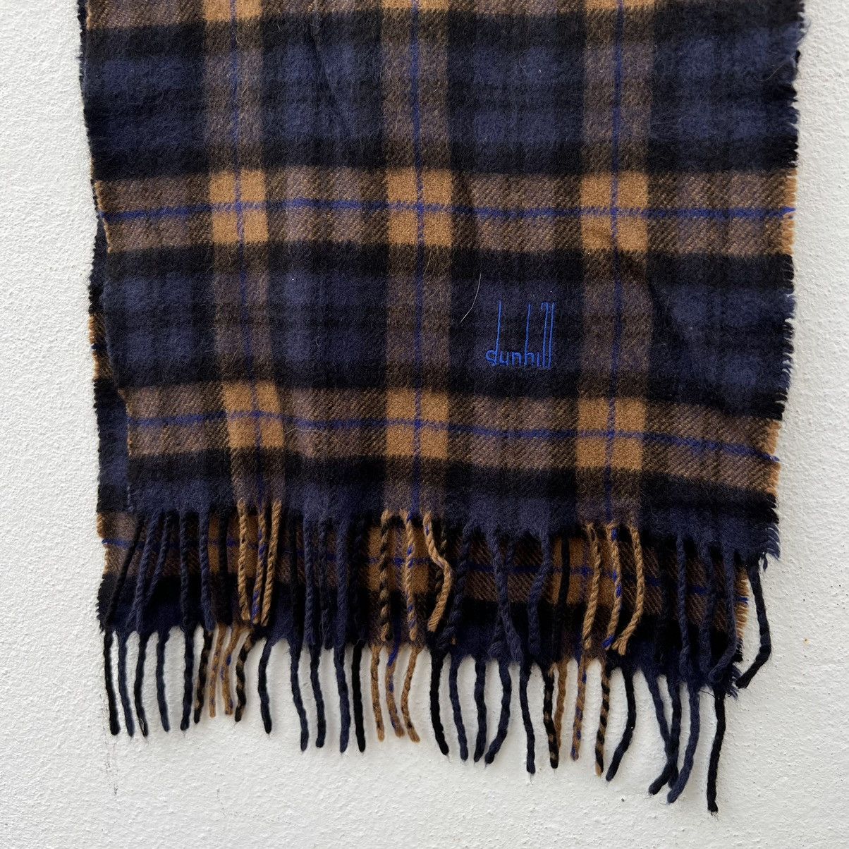 Japanese Brand RARE LONG SCARVES DUNHILL LONDON 100% CASHMERE 12 X 53 Size ONE SIZE - 2 Thumbnail