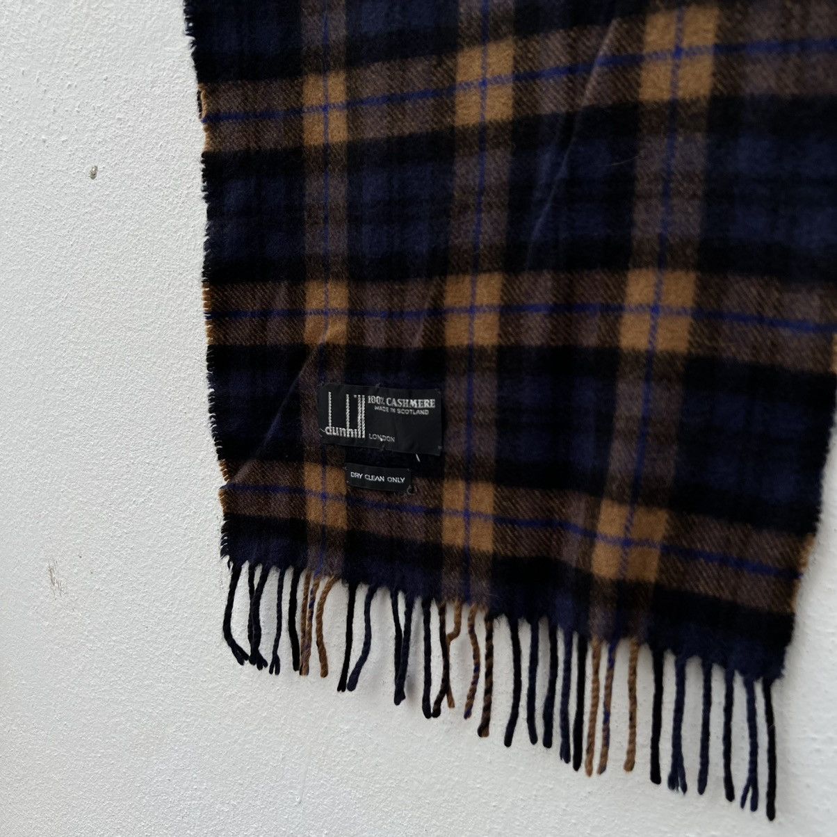 Japanese Brand RARE LONG SCARVES DUNHILL LONDON 100% CASHMERE 12 X 53 Size ONE SIZE - 5 Thumbnail