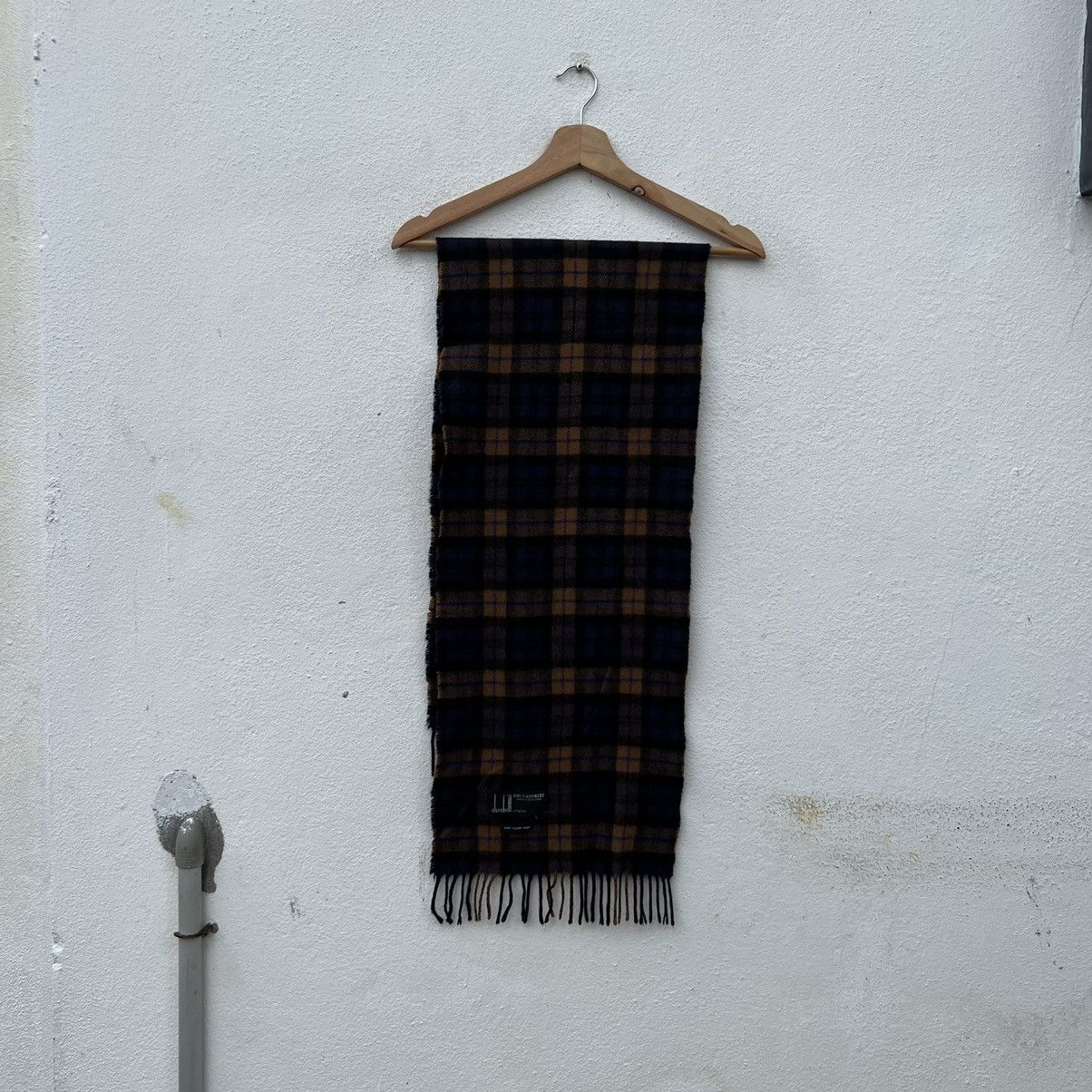 Japanese Brand RARE LONG SCARVES DUNHILL LONDON 100% CASHMERE 12 X 53 Size ONE SIZE - 4 Thumbnail
