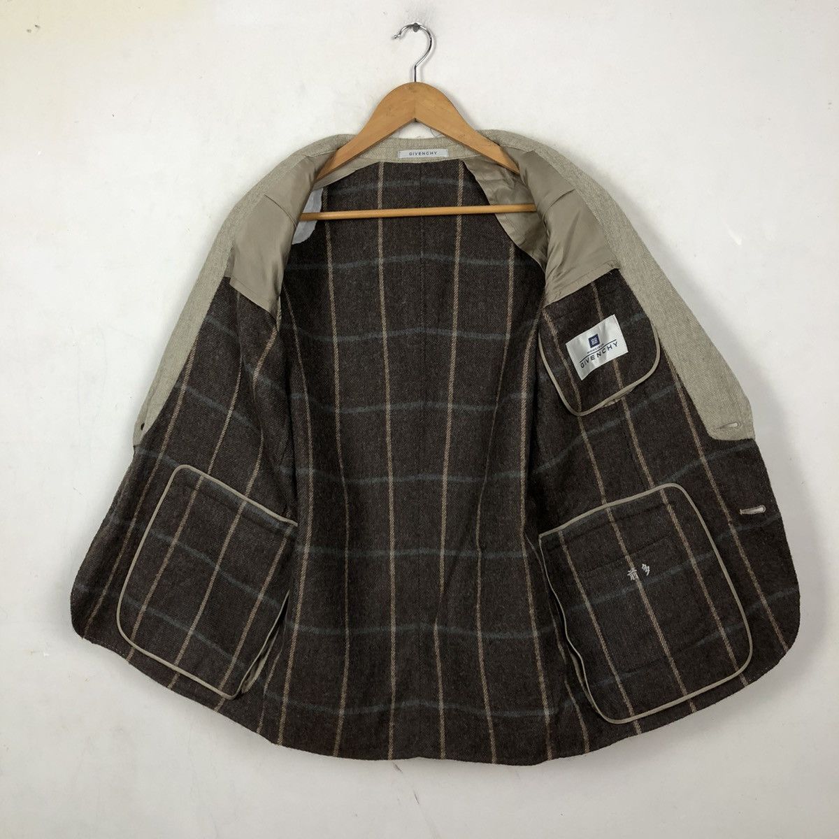Vintage MONSIEUR GIVENCHY COAT TARTAN DESIGN Size US S / EU 44-46 / 1 - 7 Thumbnail