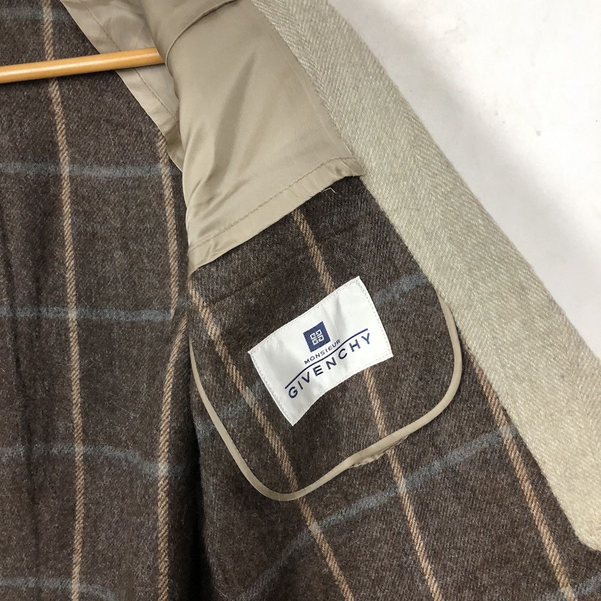 Vintage MONSIEUR GIVENCHY COAT TARTAN DESIGN Size US S / EU 44-46 / 1 - 8 Thumbnail