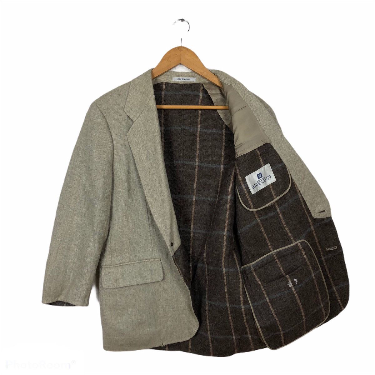 Vintage MONSIEUR GIVENCHY COAT TARTAN DESIGN Size US S / EU 44-46 / 1 - 1 Thumbnail