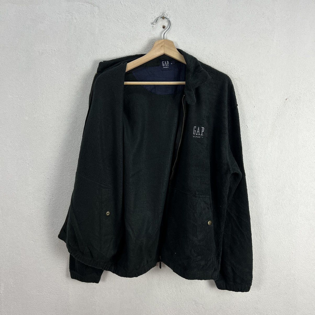 Japanese Brand VINTAGE GAP WORLD CITY ZIPPER FLEECE JACKET Size US L / EU 52-54 / 3 - 9 Thumbnail