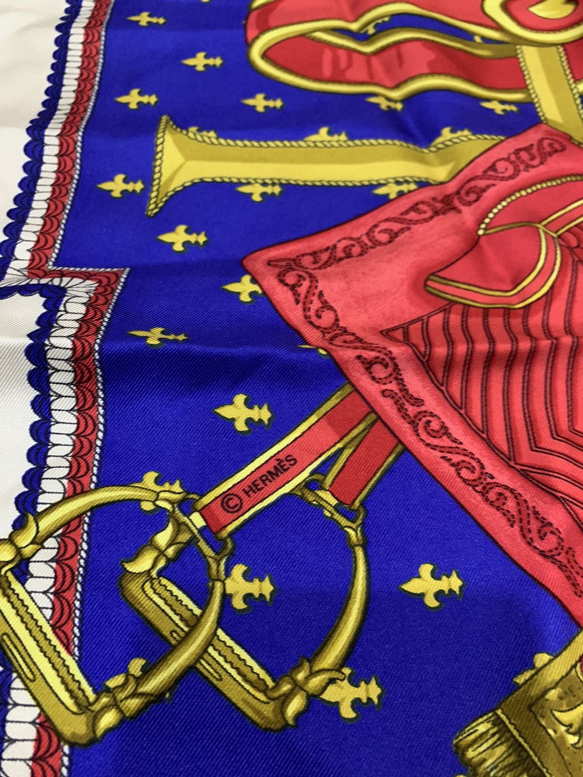 Hermes HERMES PARIS SELLES A HOUSSE VINTAGE SILK SCARF Size ONE SIZE - 7 Thumbnail
