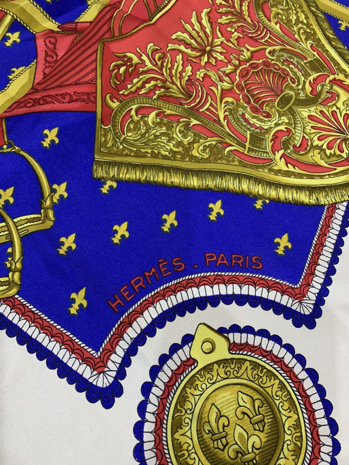 Hermes HERMES PARIS SELLES A HOUSSE VINTAGE SILK SCARF Size ONE SIZE - 4 Thumbnail