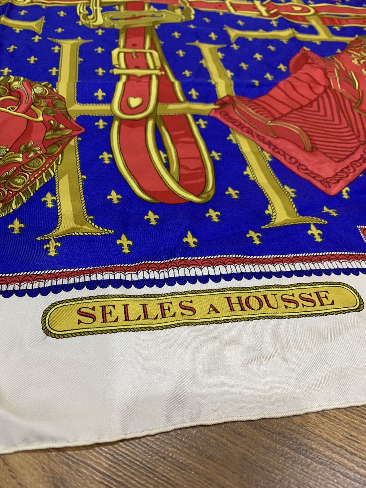 Hermes HERMES PARIS SELLES A HOUSSE VINTAGE SILK SCARF Size ONE SIZE - 2 Thumbnail